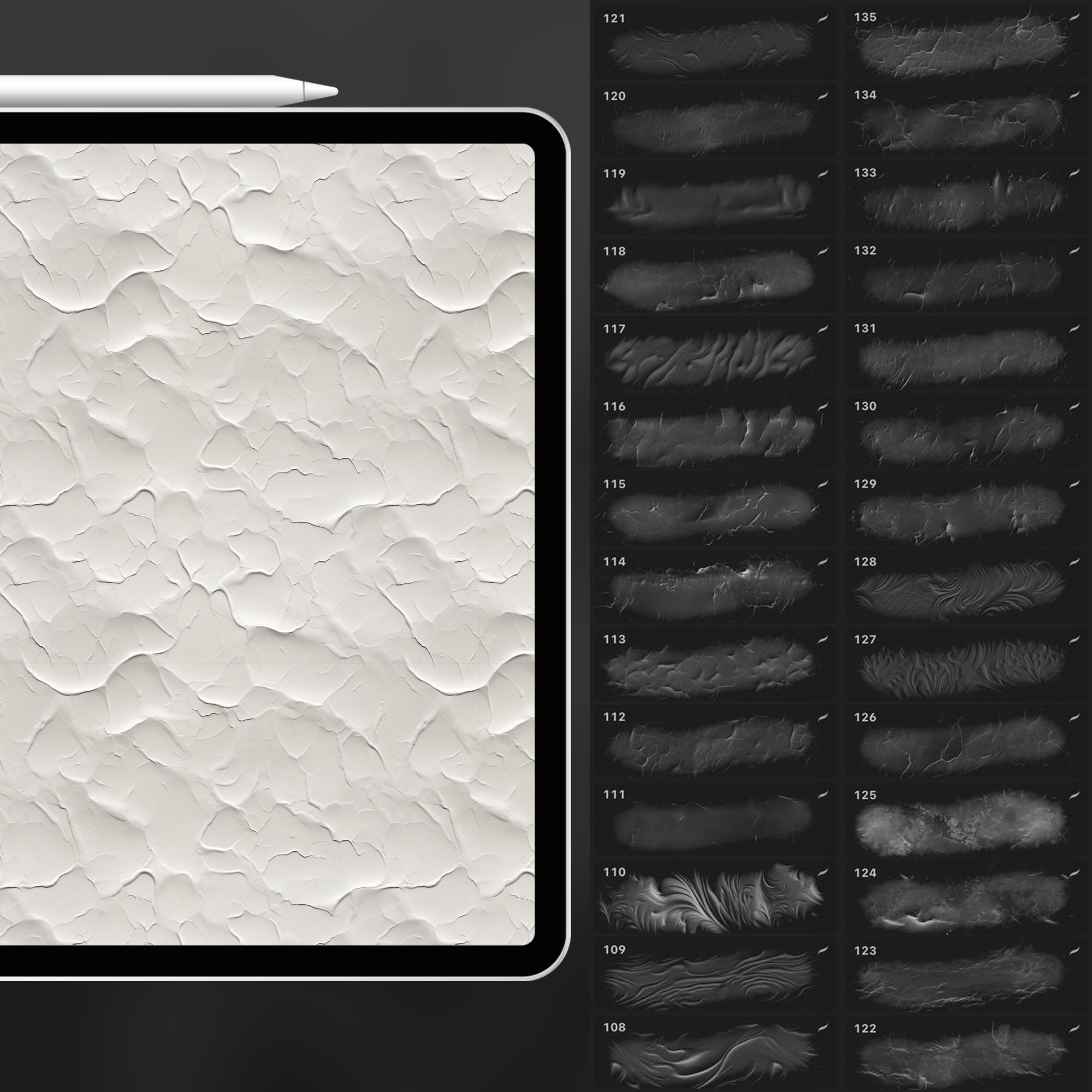 130 Procreate Stucco Texture Brushes