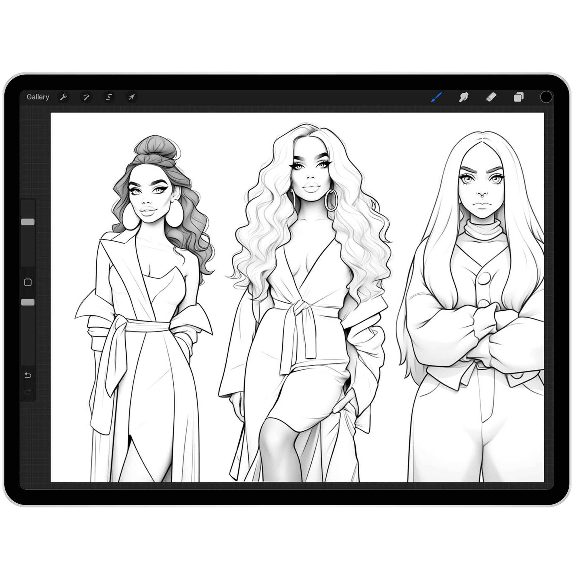 33 Romantic Fashion Style Brushes for Procreate and Photoshop