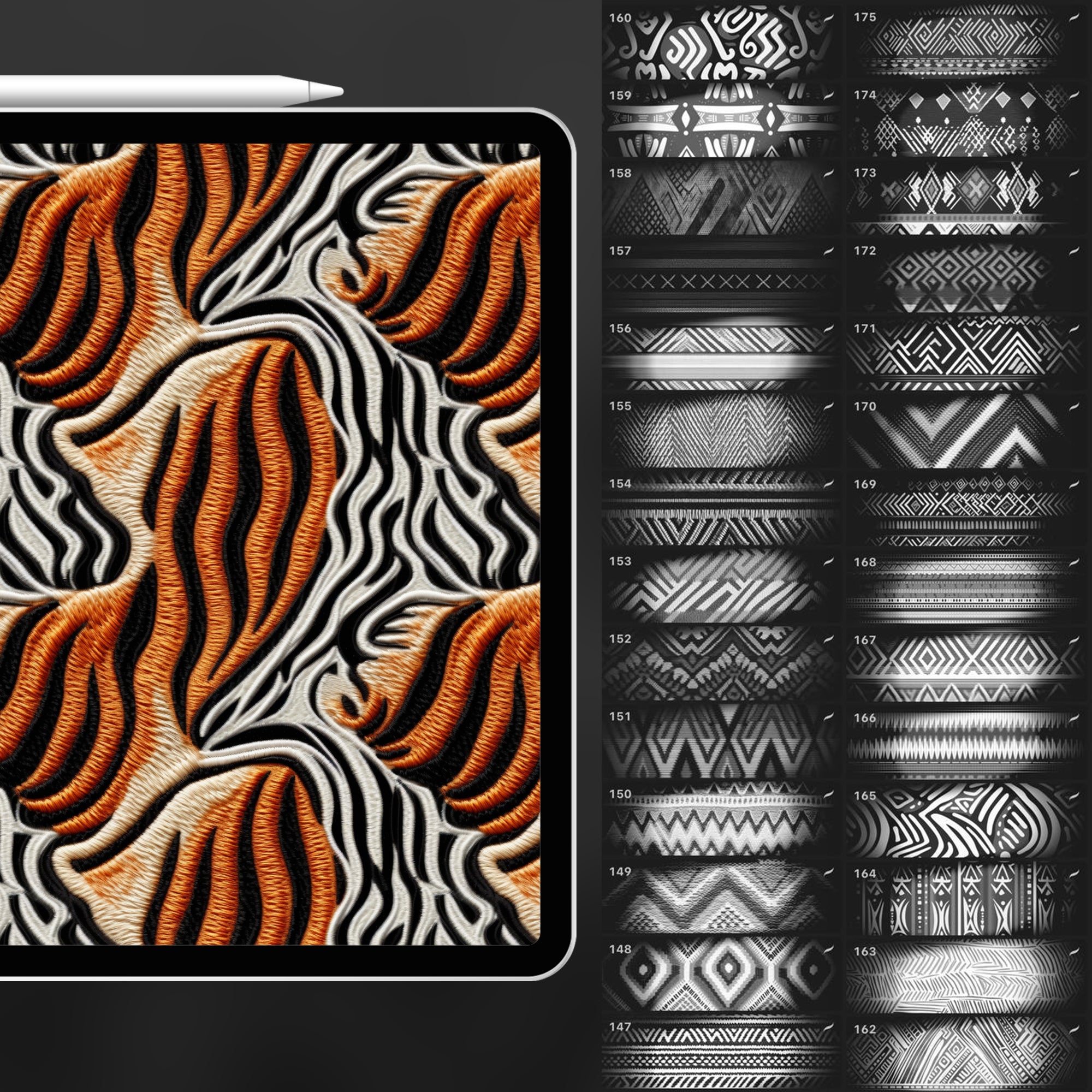 170 Procreate African Pattern Brushes