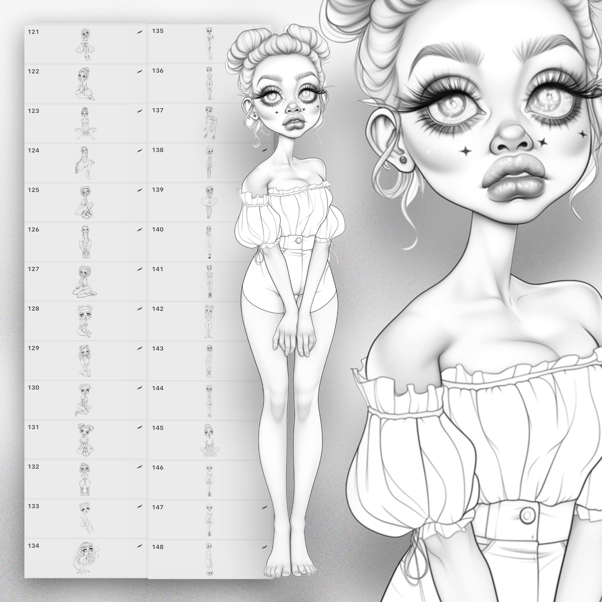 30 Procreate Lowbrow Stamps Part-5