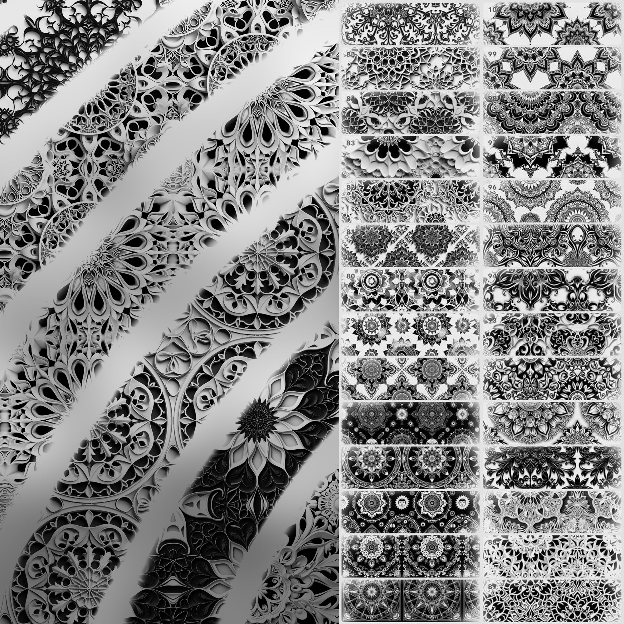 100 Procreate Mandala Pattern Brushes