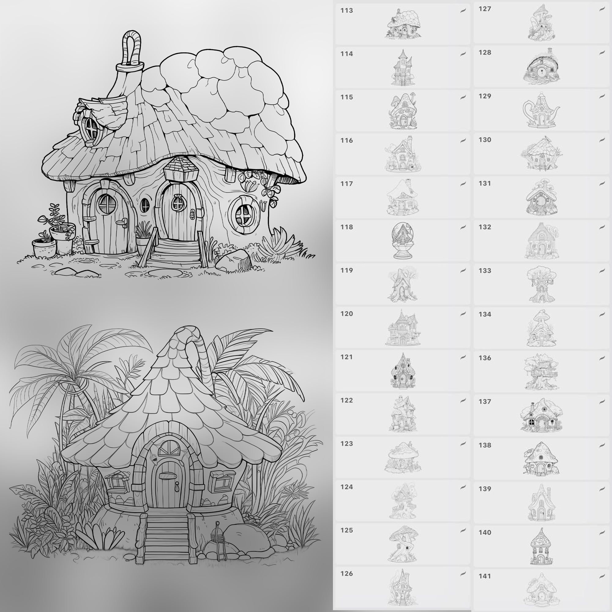 140 Procreate Fairy House Stamp Brushes