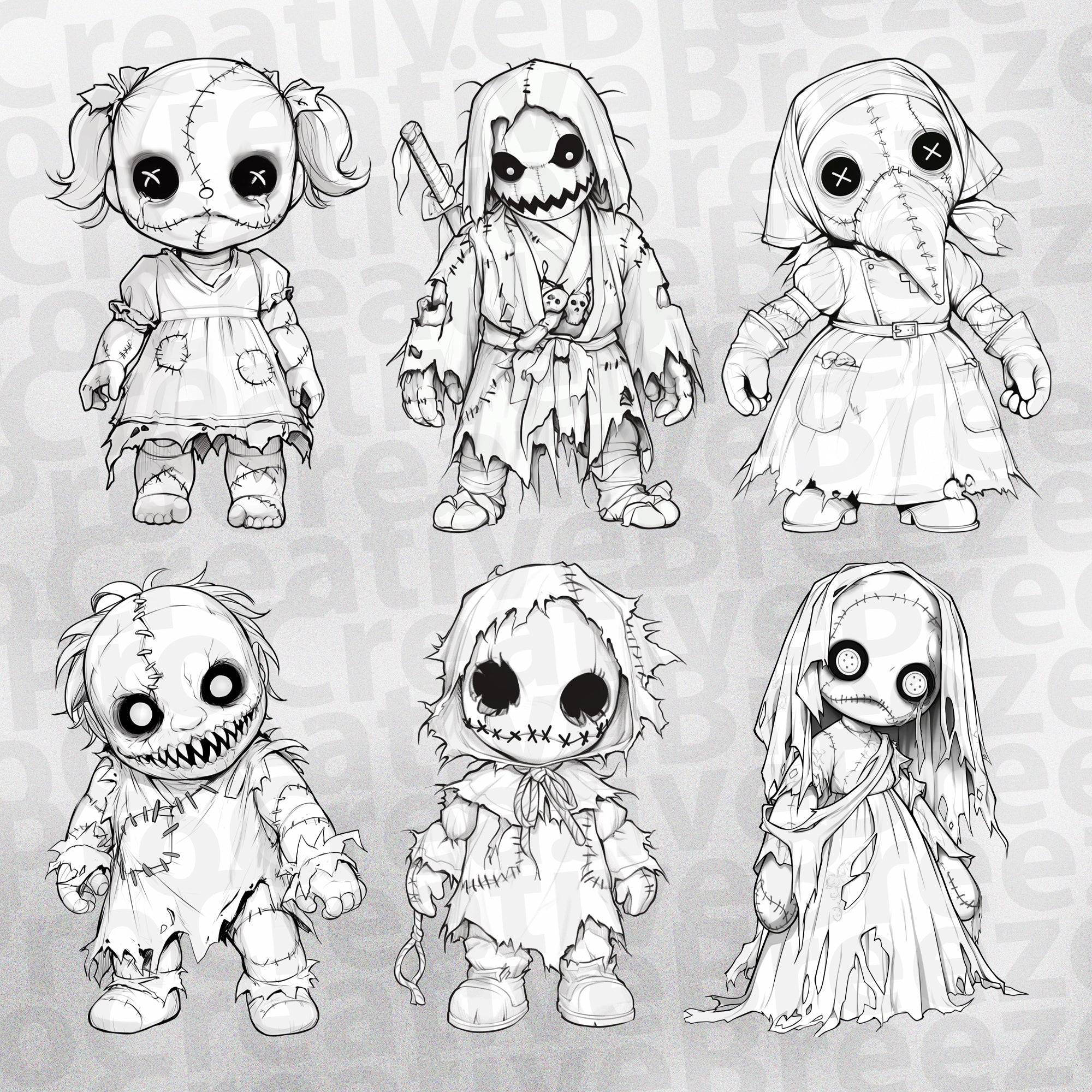 150 Procreate Voodoo Dolls Stamp Brushes