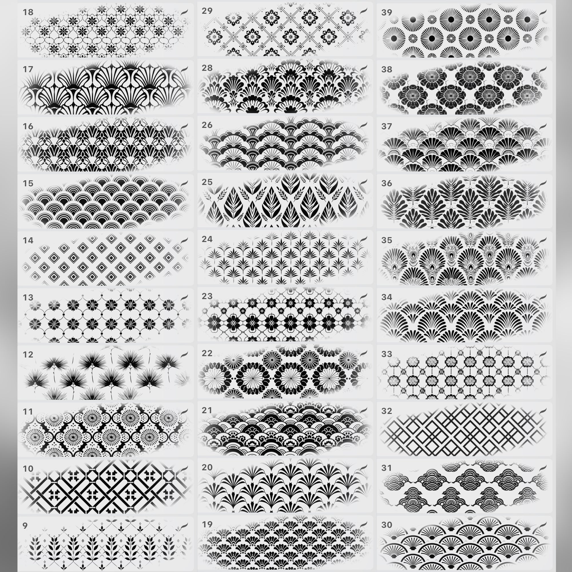 120 Procreate Traditional Japanese Pattern Brushes