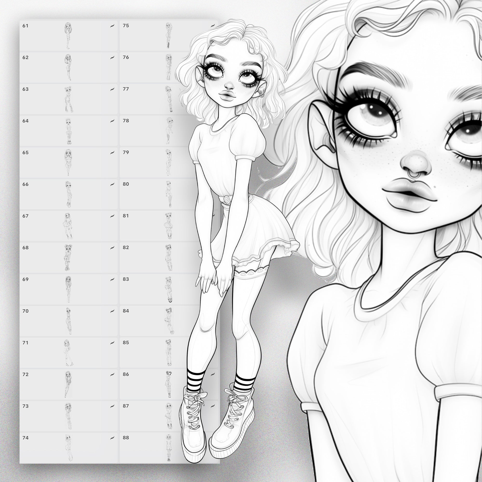 30 Procreate Lowbrow Stamps Part-3