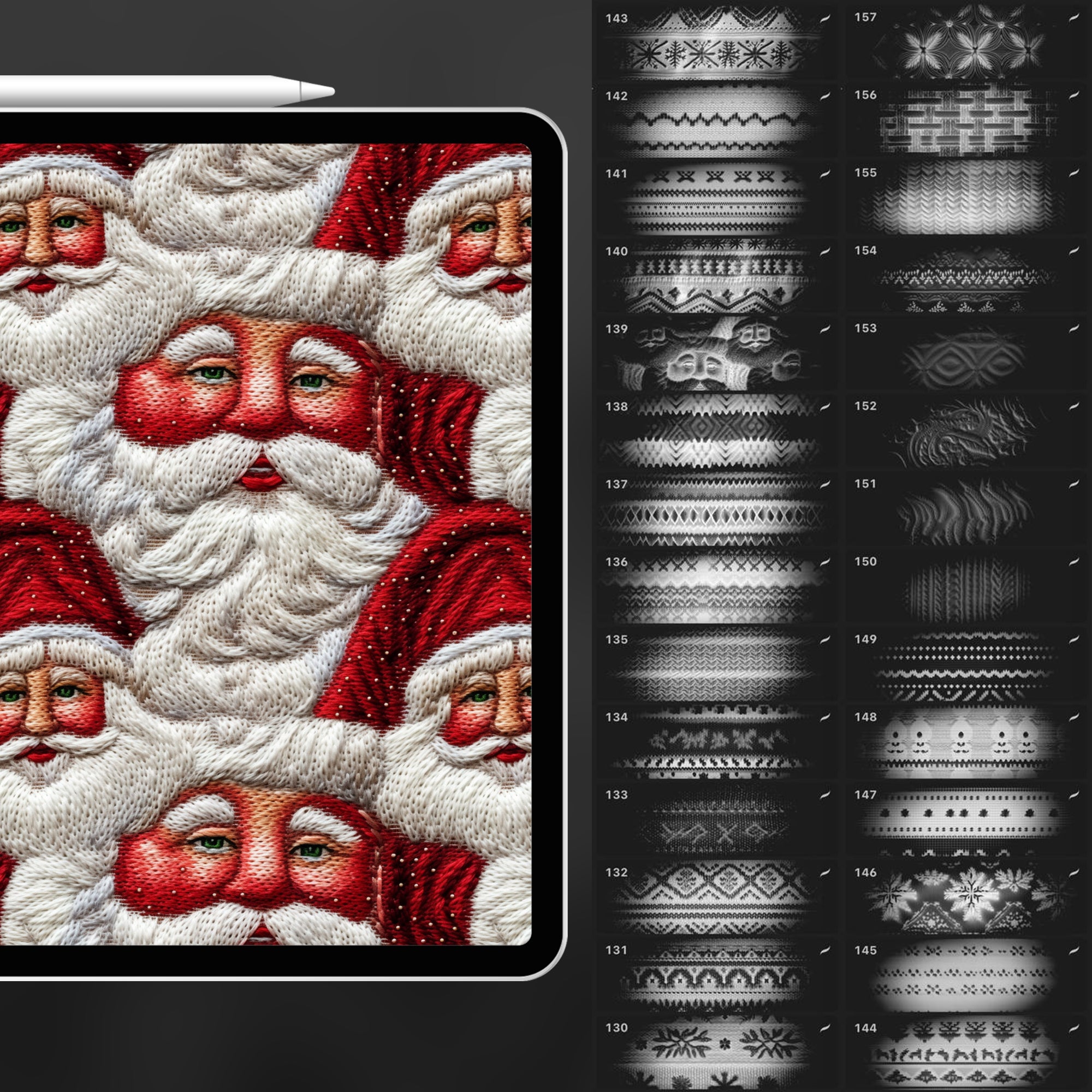 150 Procreate Sweater Texture Brushes