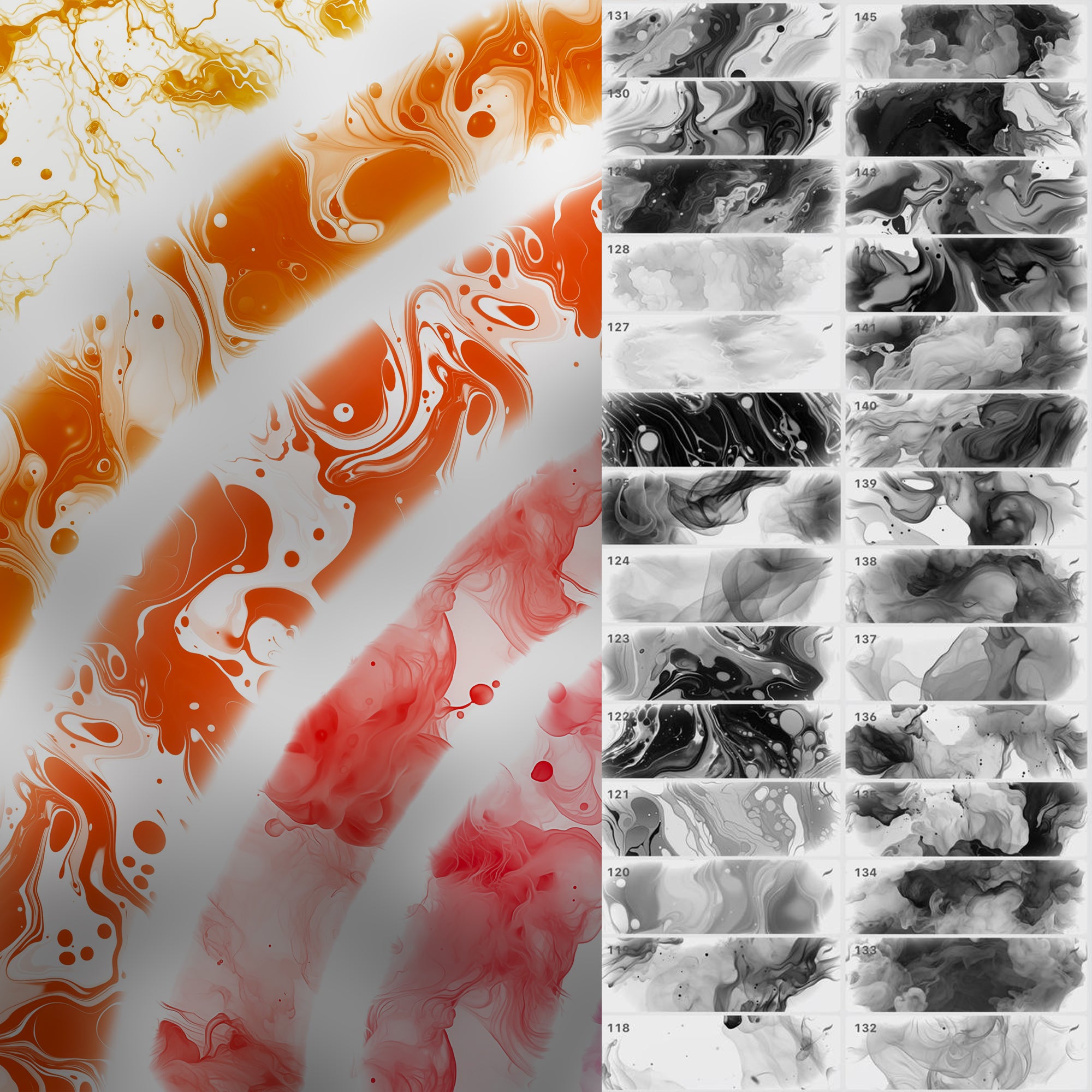 140 Procreate Ink in Water Texture Brushes