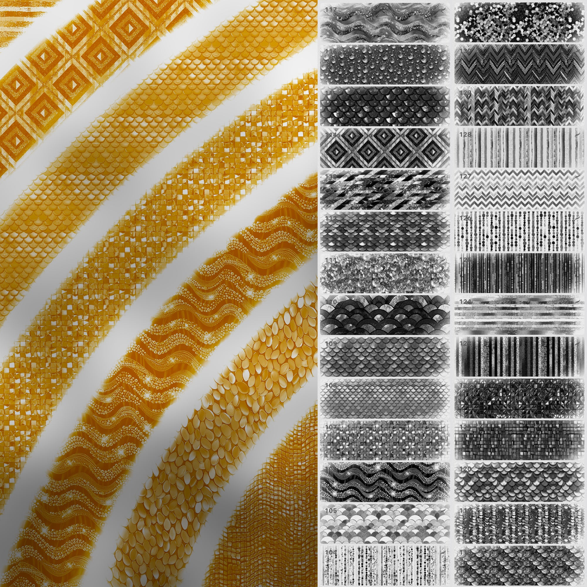 130 Procreate Sequins Texture Brushes