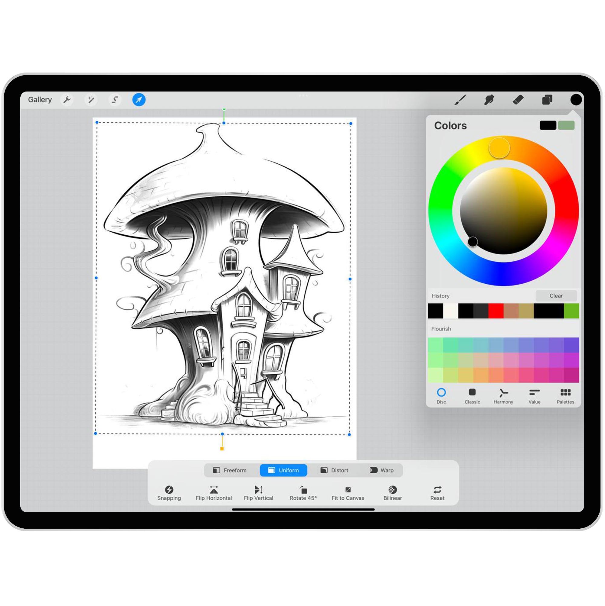 26 Mushroom Huts Brushes for Procreate and Photoshop