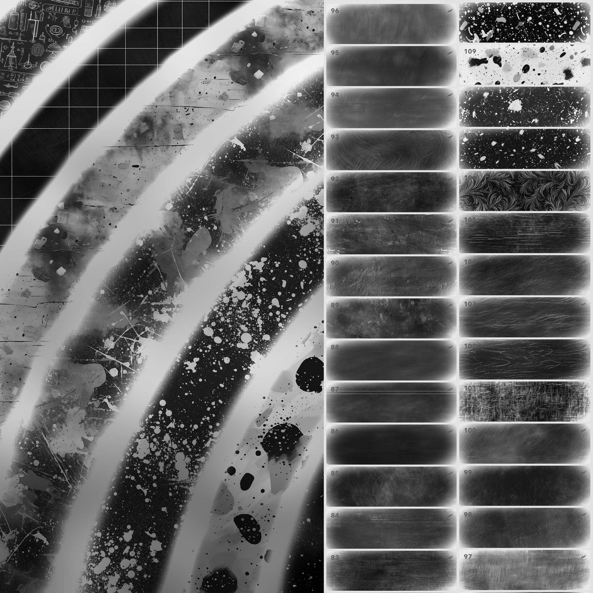 110 Procreate Chalkboard Texture Brushes