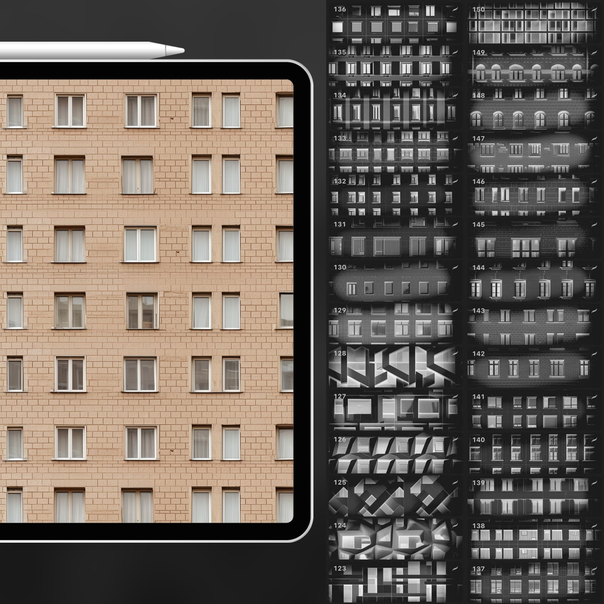 150 Procreate Windows Texture Brushes