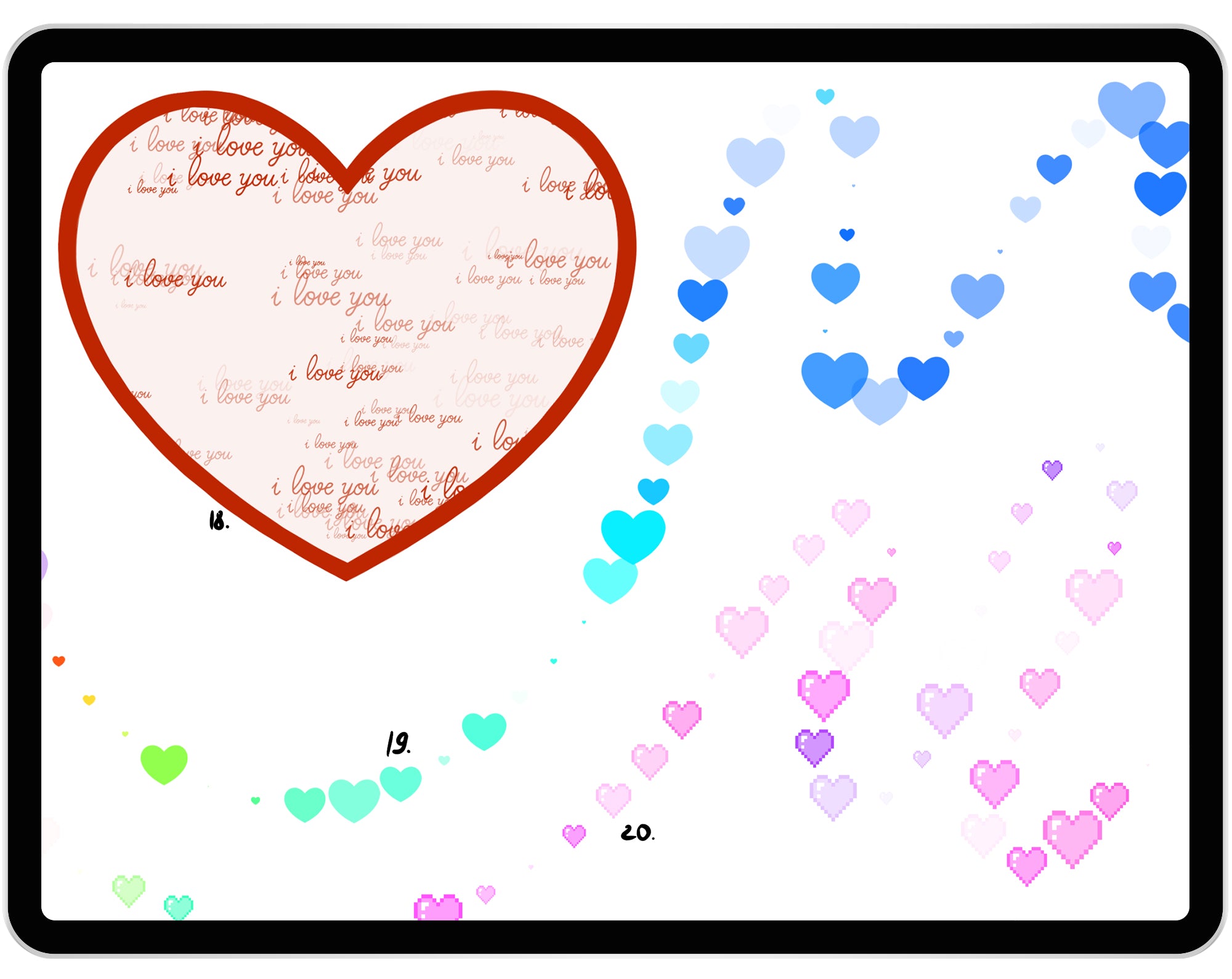 20 Procreate Valentine’s Day Brushes