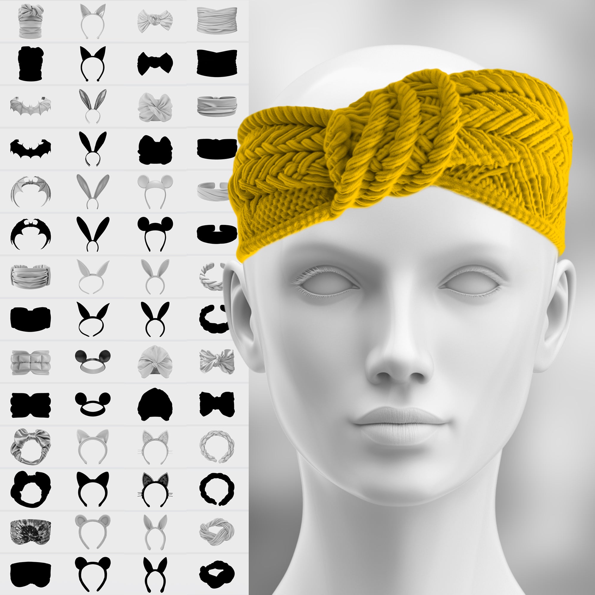 110 Procreate 3D Headbands Stamp Brushes