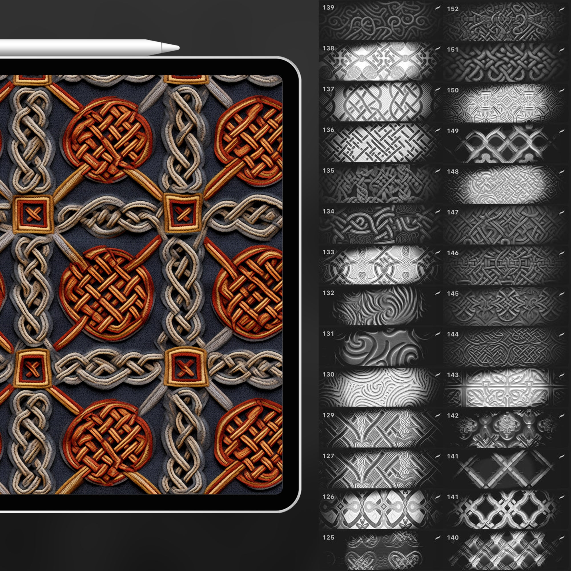 150 Procreate Celtic Pattern Brushes
