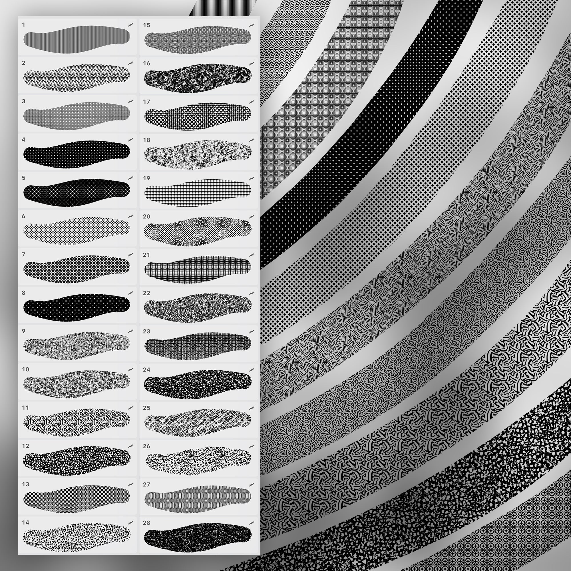 110 Procreate Halftone Brushes