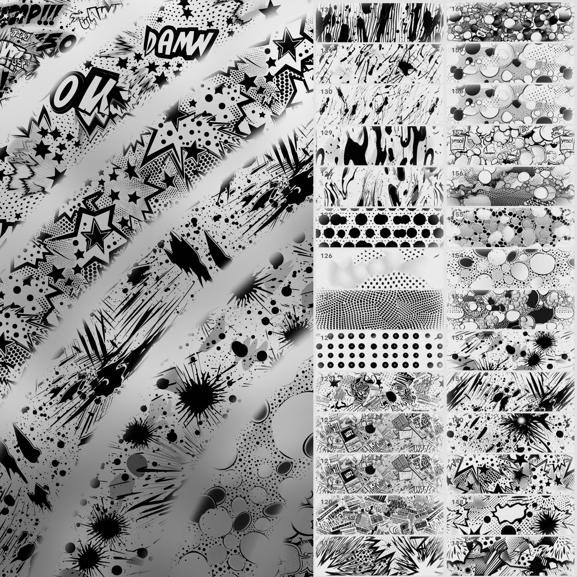 160 Procreate Comic Book Chaos Pattern Brushes