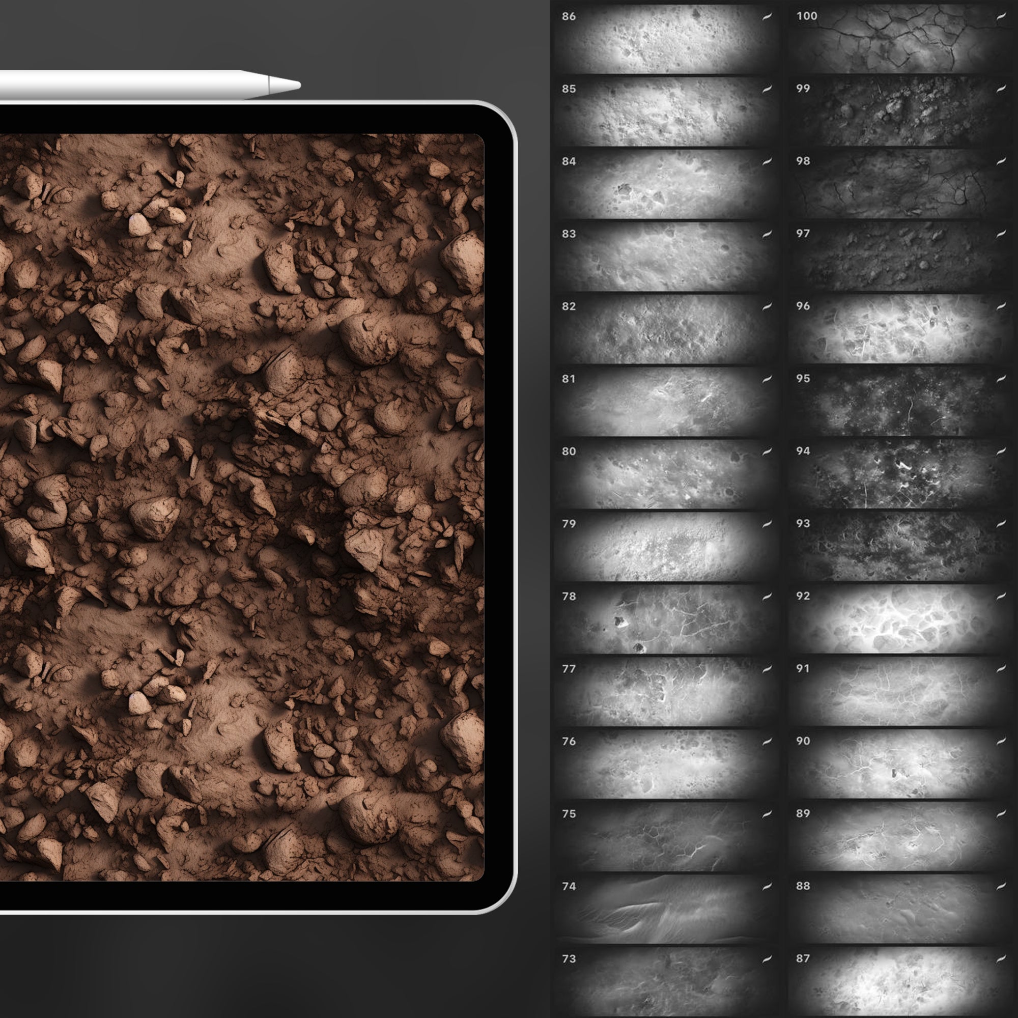 100 Procreate Soil Texture Brushes