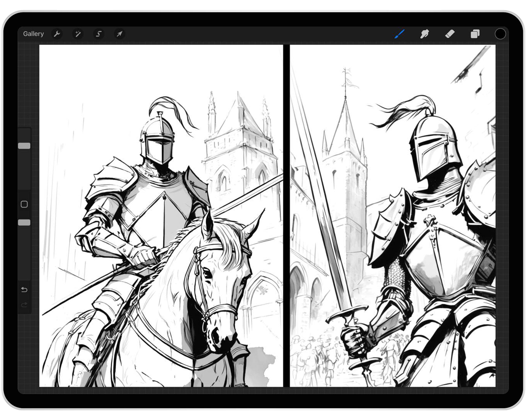 59 Procreate Knight Stamp Brushes