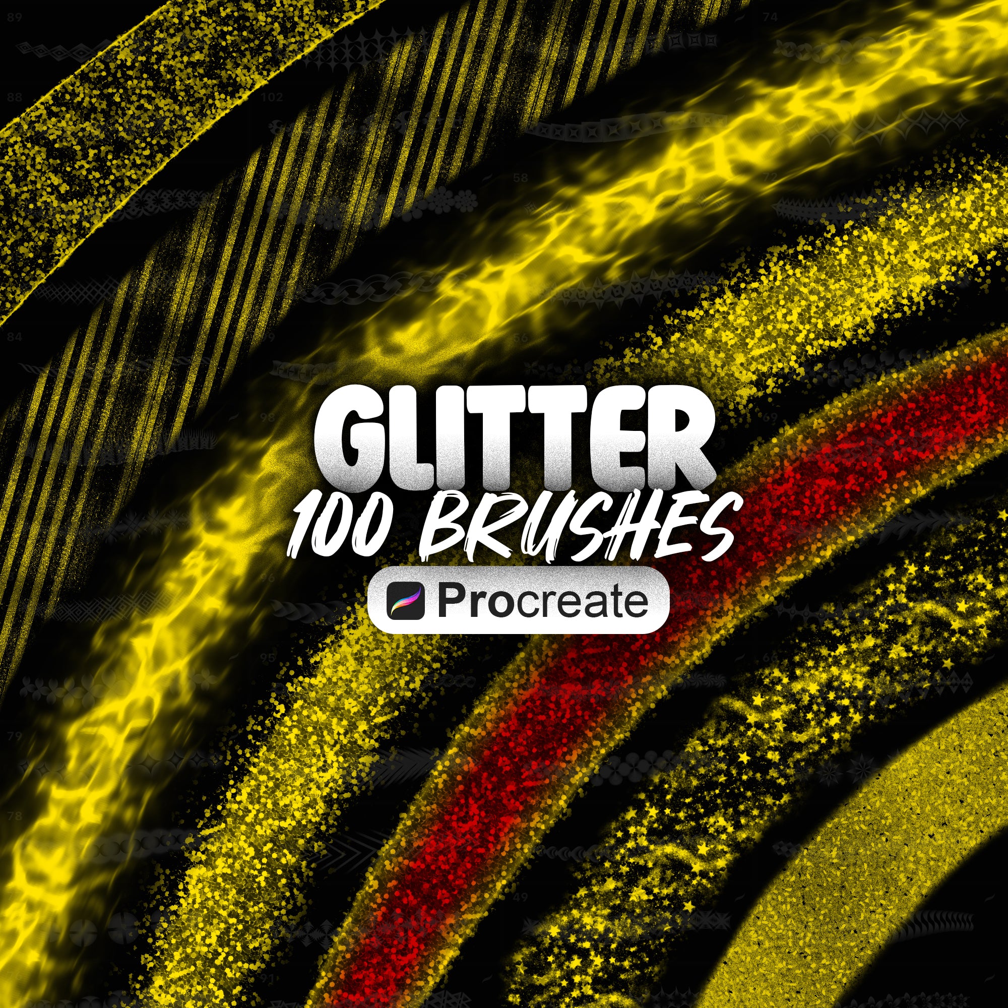100 Procreate Glitter Brushes