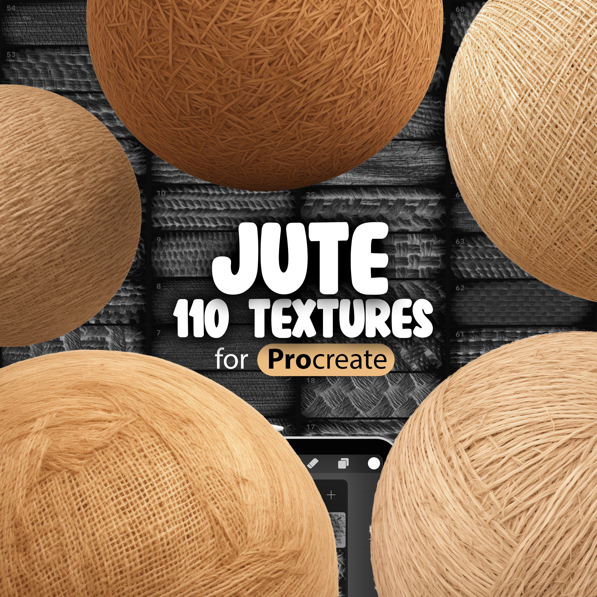 110 Procreate Jute Texture Brushes
