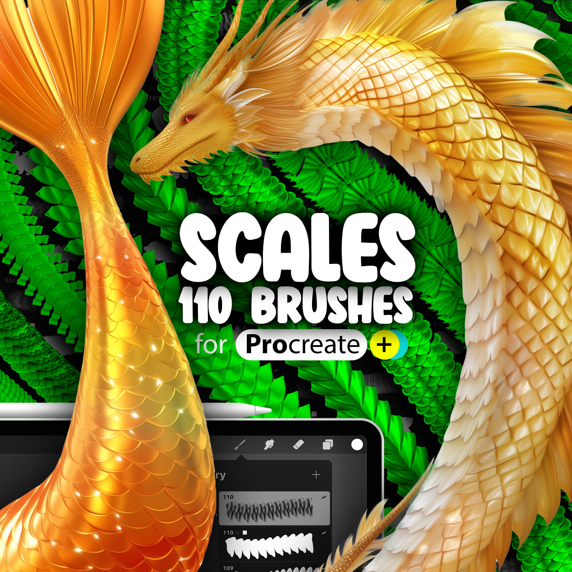 110 Scale 2D Brushes for Procreate