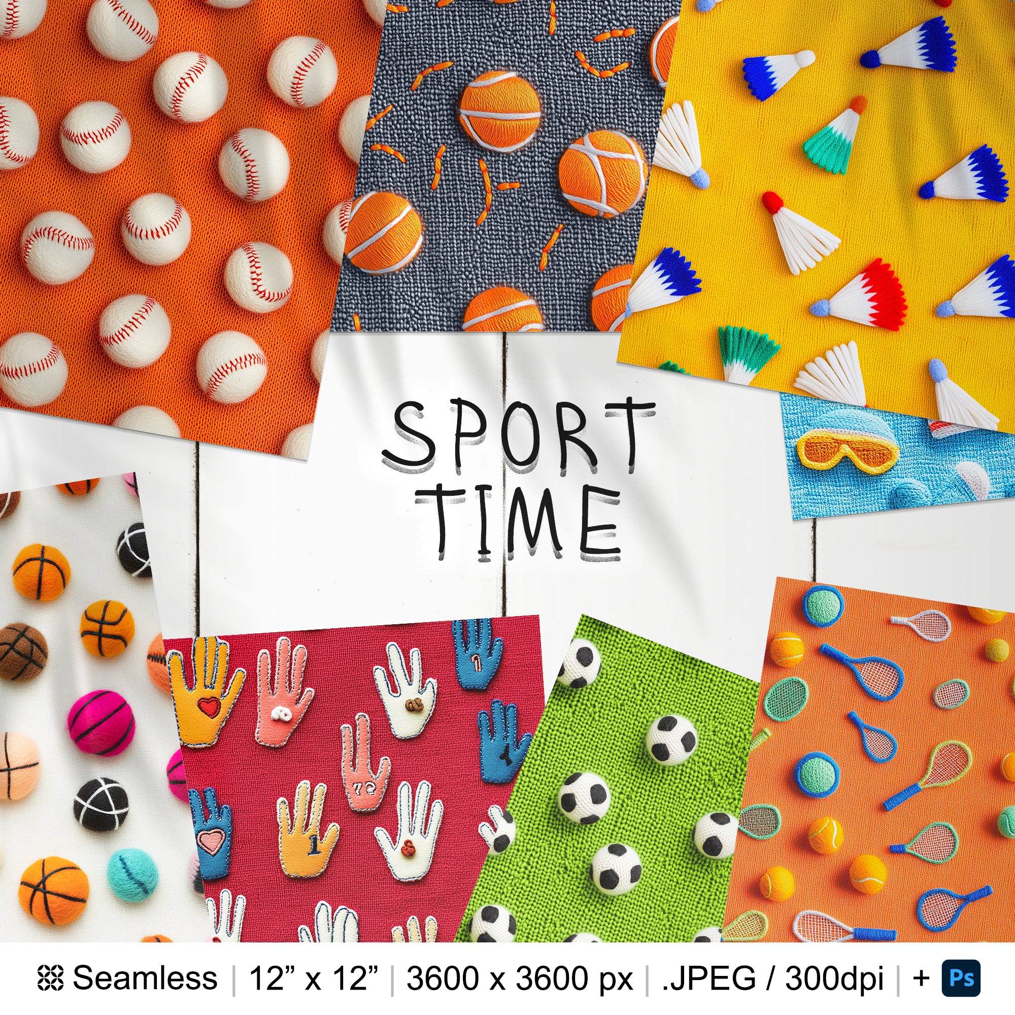 20 Sports Seamless Pattern