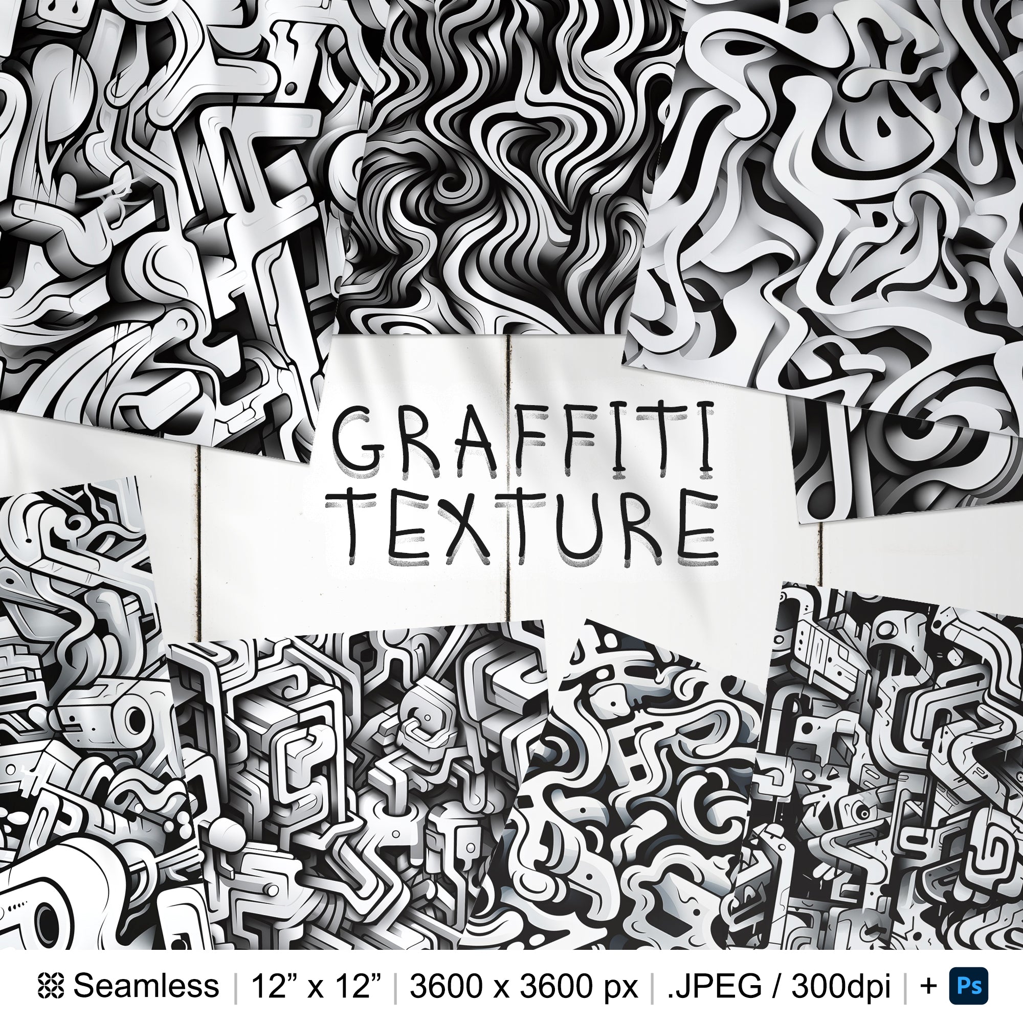 161 Graffiti Seamless Pattern Background | Street Art Digital Seamless Pattern | 3d Graffiti Digital Paper | Photoshop Graffiti Patterns