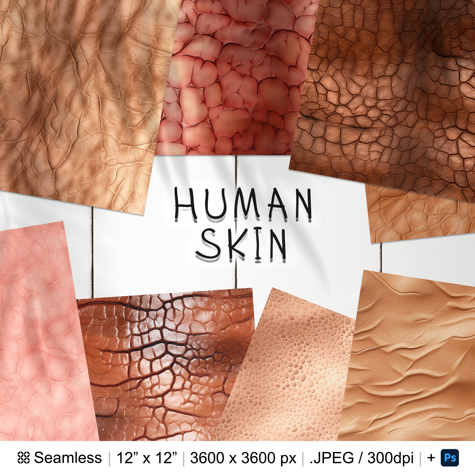 121 Human Skin Seamless Pattern