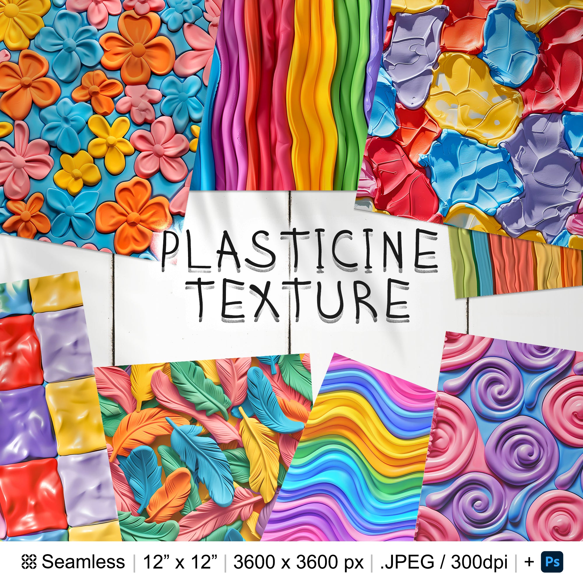 112 Plasticine Seamless Pattern