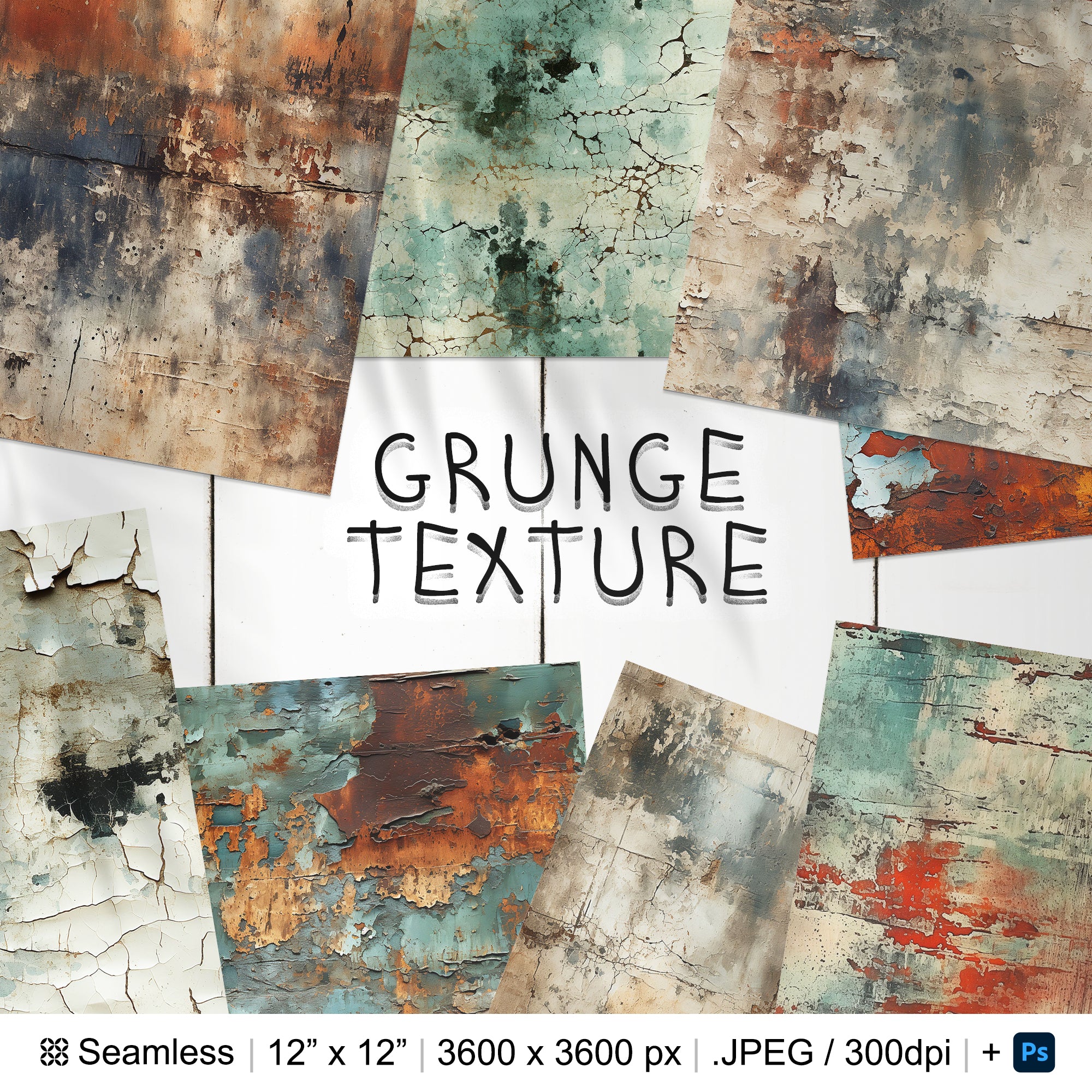 125 Grunge Seamless Pattern | Digital Seamless Pattern Old Wall | 3d Grunge Digital Paper | Photoshop Grunge Walls Patterns | Urban Patterns