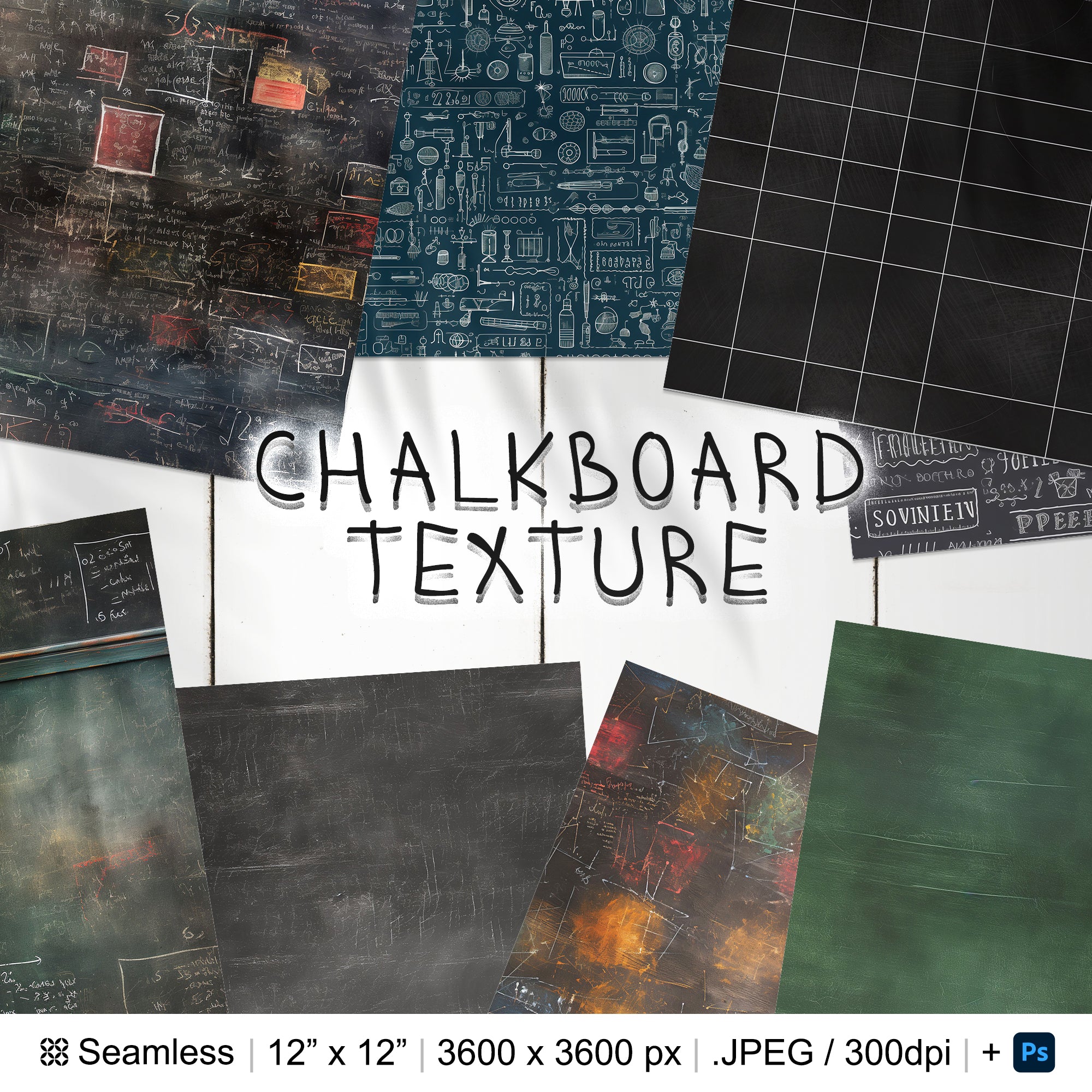 113 Chalkboard Seamless Pattern