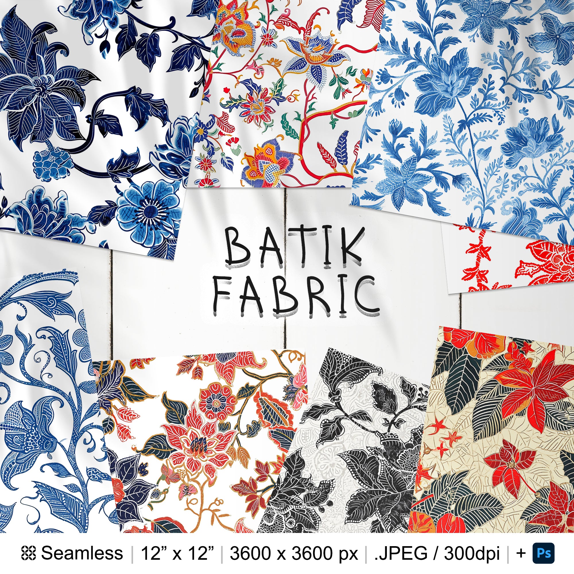 127 Batik Farbic Seamless Pattern Background | Digital Seamless Pattern Tulis Batik | 3d Batik Digital Paper | Photoshop Cap Batik Patterns