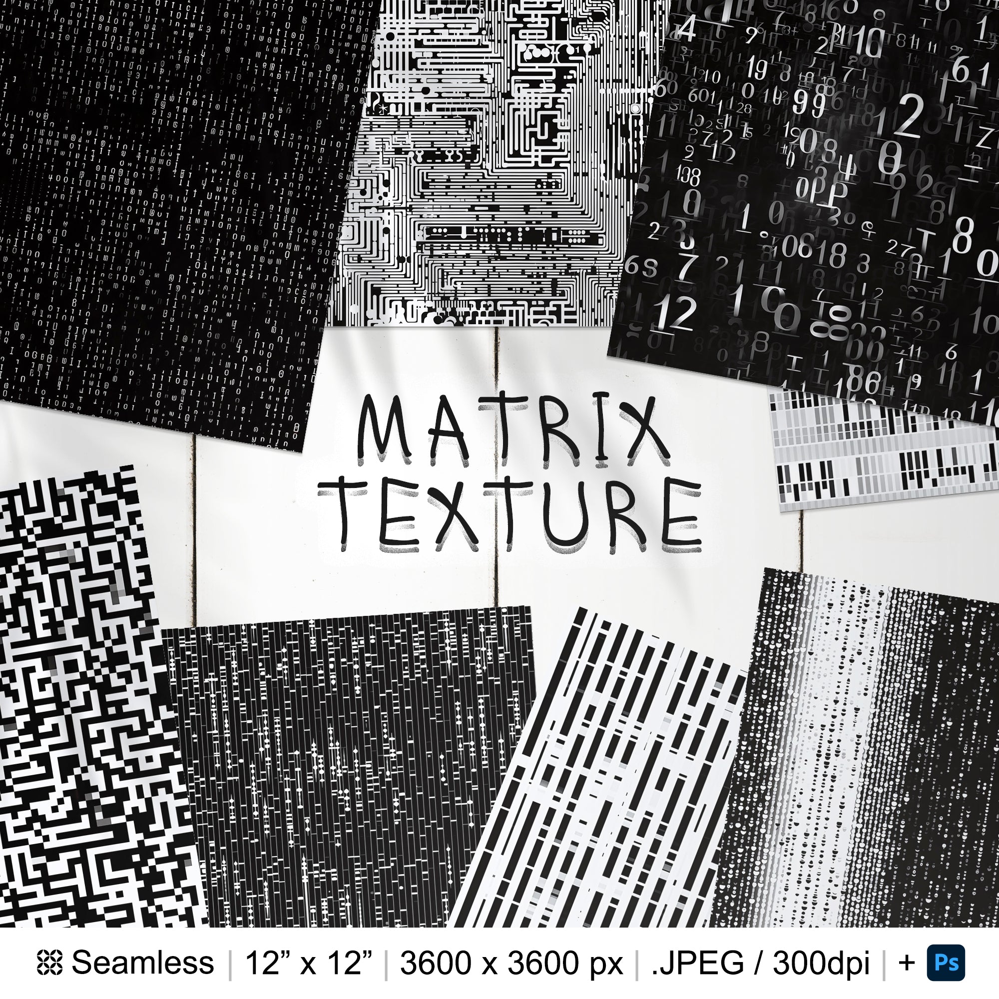 97 Matrix Seamless Pattern