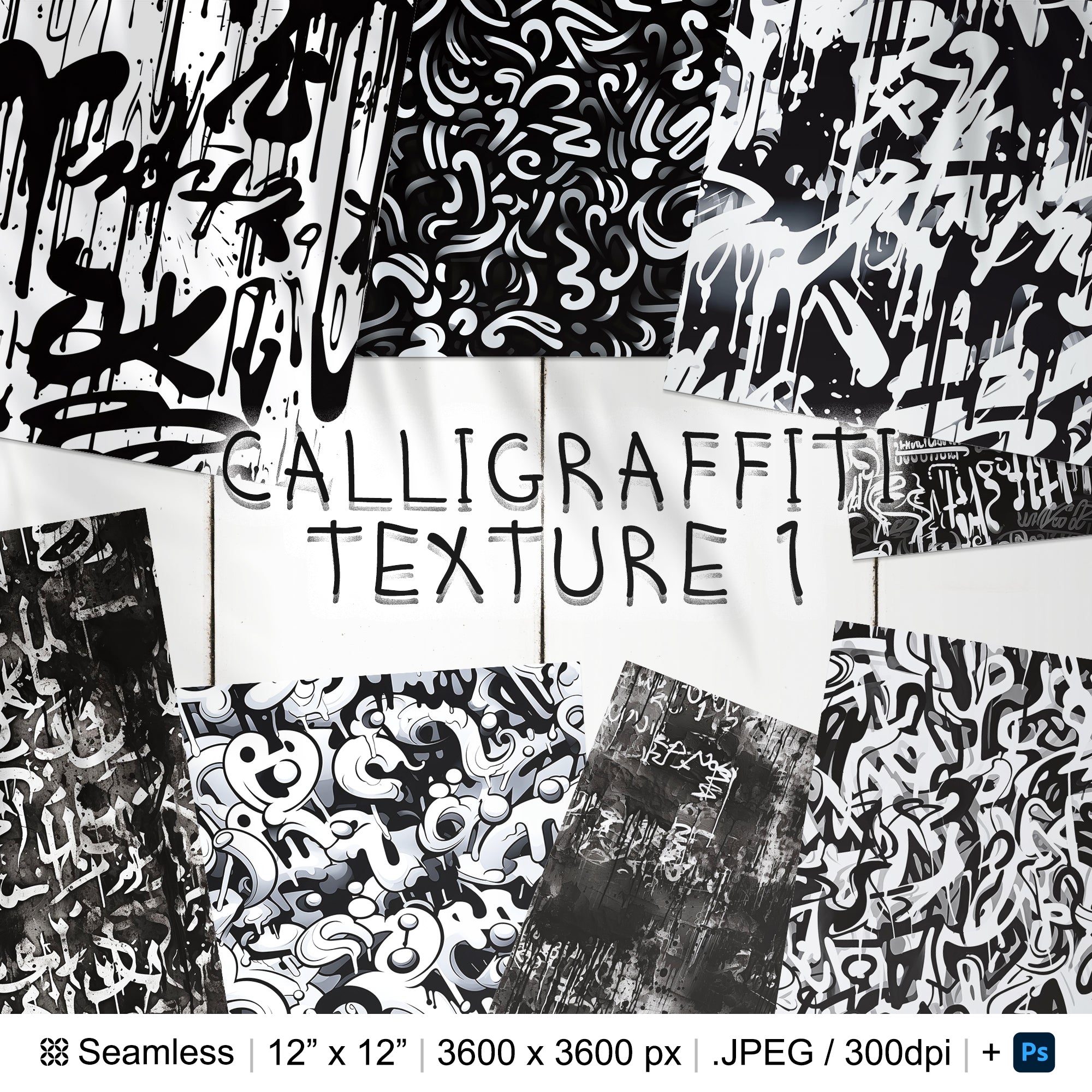 152 Calligraffiti 1 Seamless Pattern