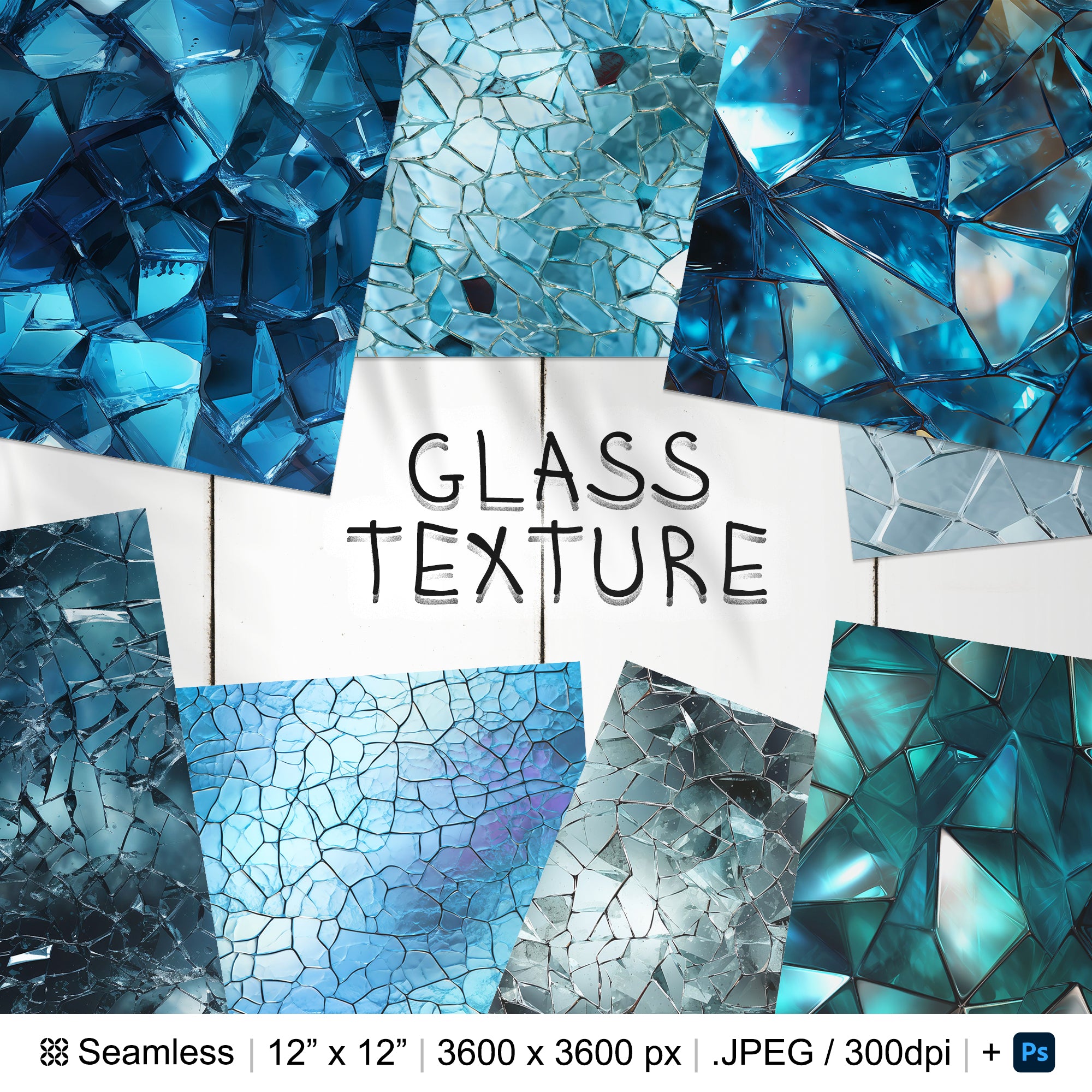 120 Glass Seamless Pattern