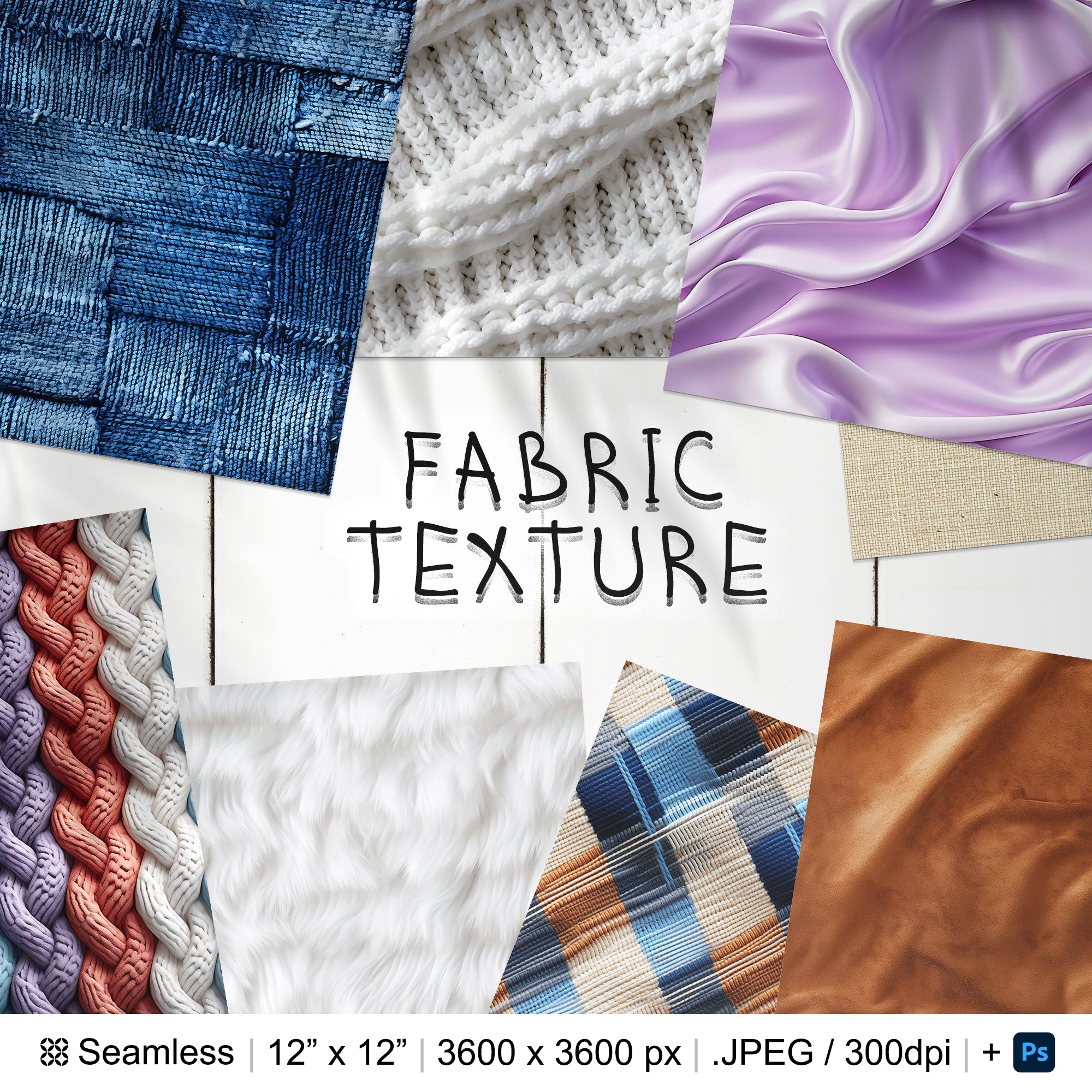 100 Fabric Seamless Pattern