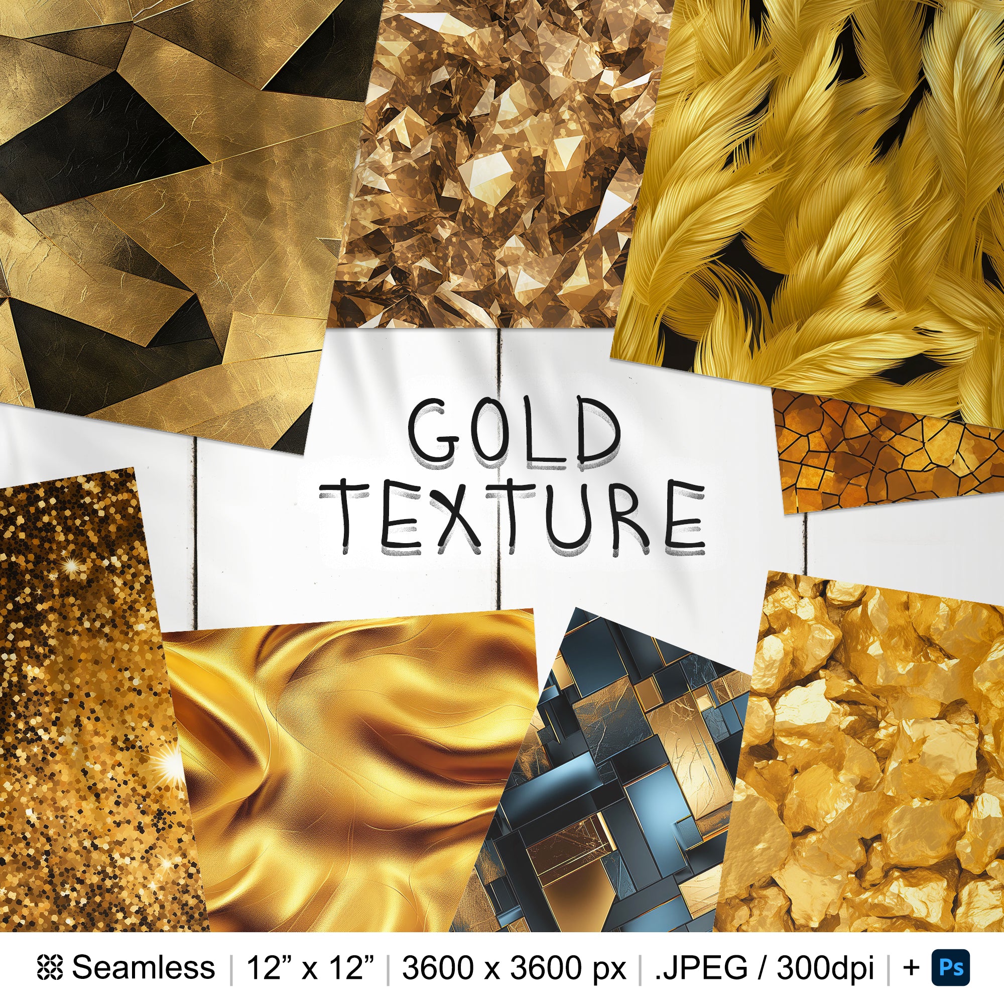 161 Gold Seamless Pattern