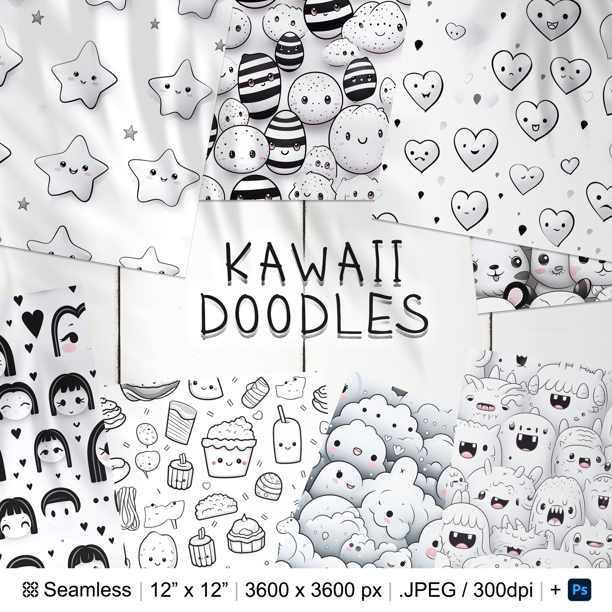 102 Kawaii Seamless Pattern