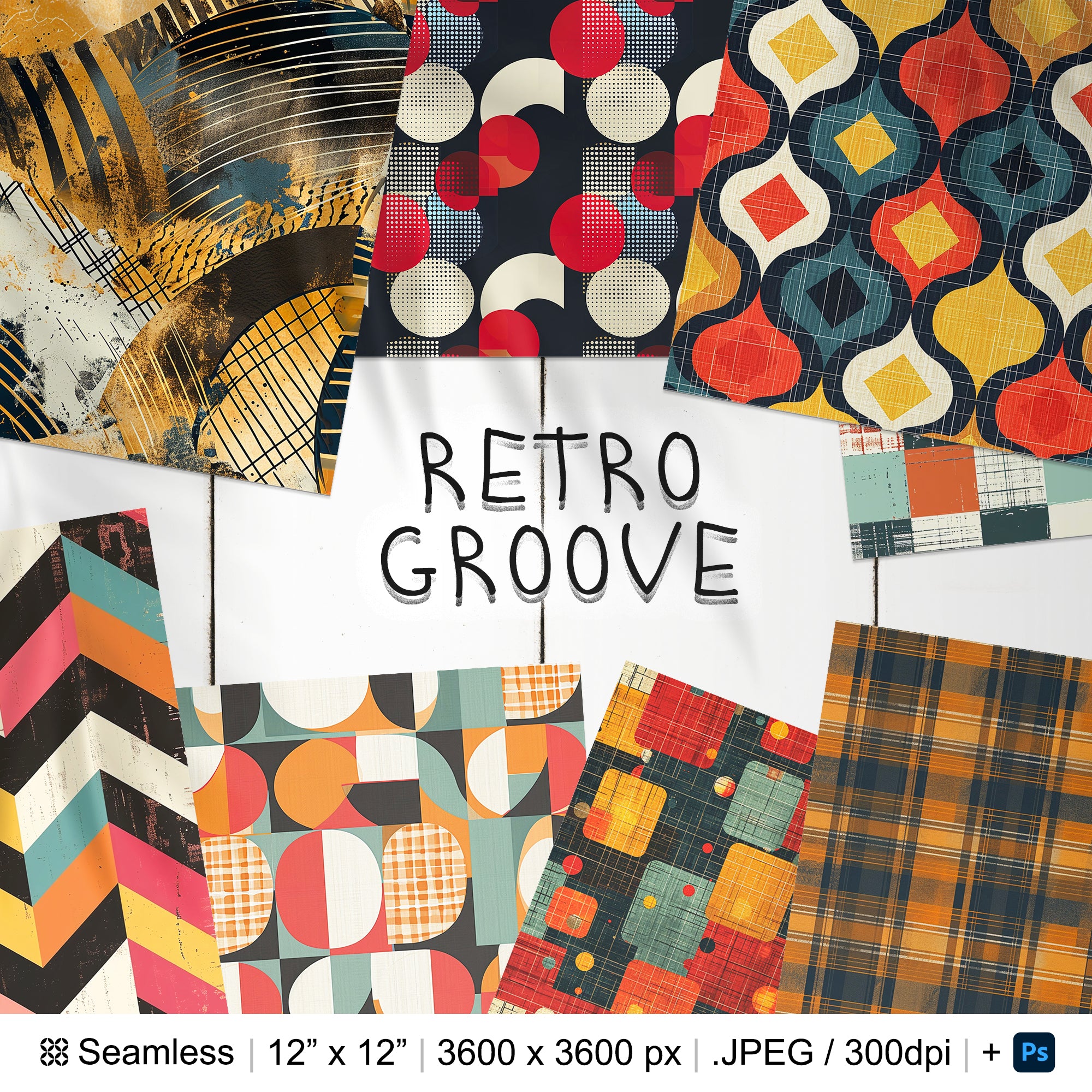 117 Retro Seamless Pattern