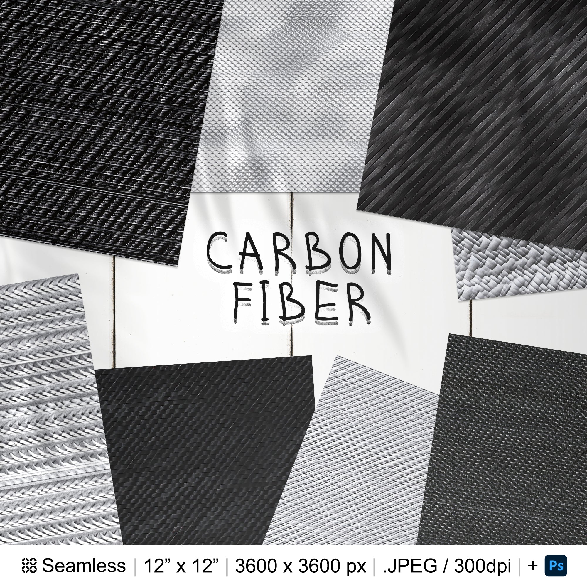 188 Carbon Fiber Seamless Pattern | Digital Seamless Pattern Classic Black Carbon Fiber | 3d Carbon Fiber Digital Paper | Photoshop Patterns