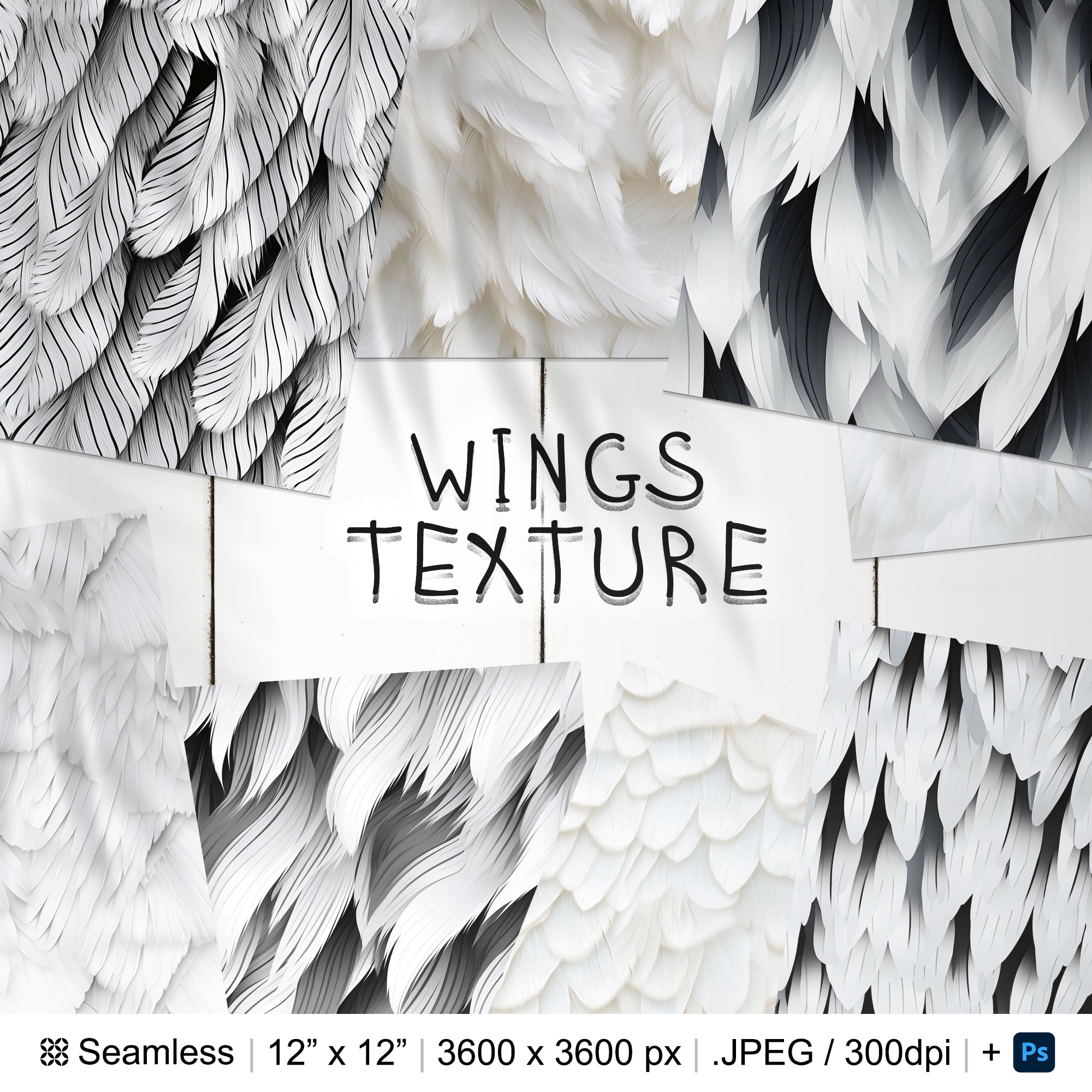 172 Wings Seamless Pattern