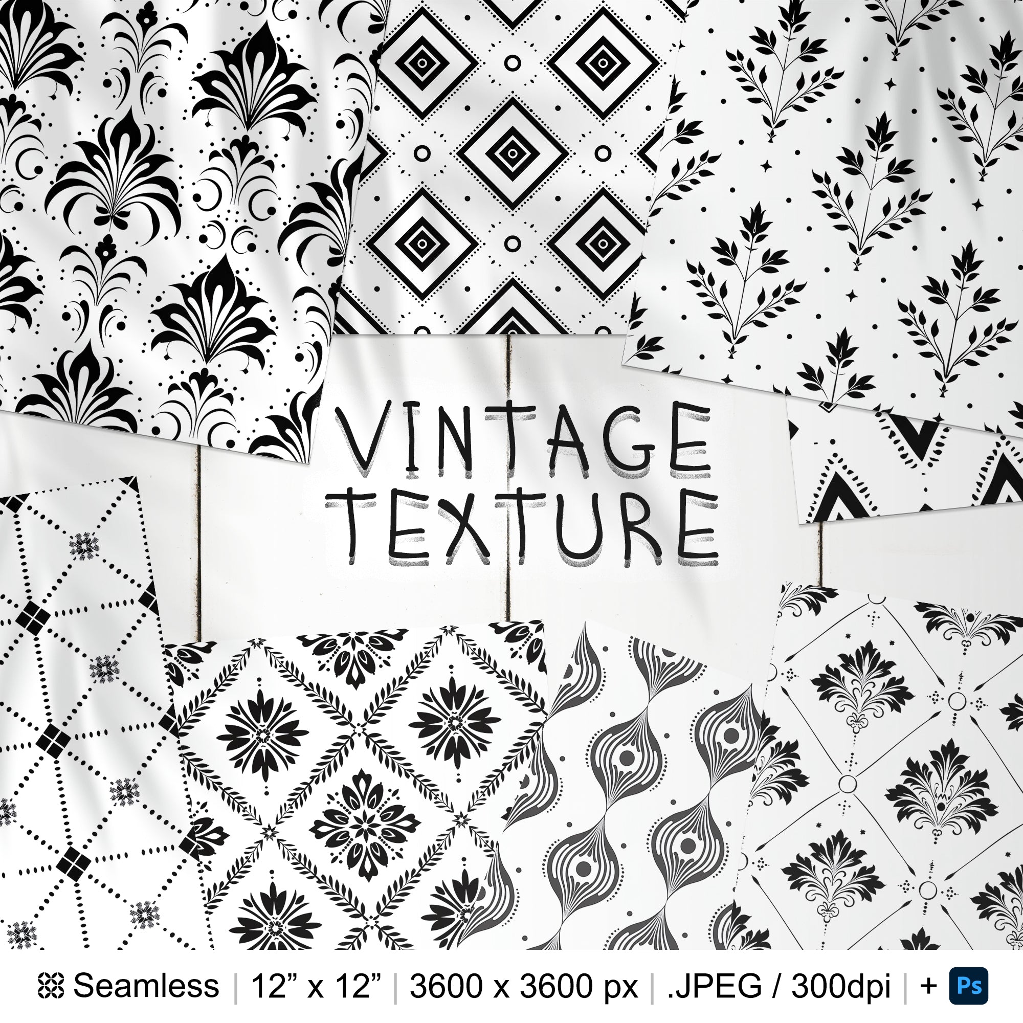 110 Vintage Seamless Pattern