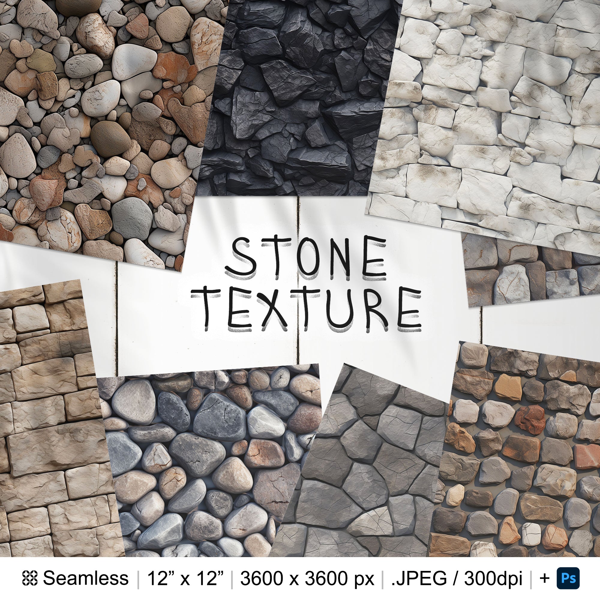 116 Stone Seamless Pattern | Digital Seamless Pattern Stone Wall | 3d Stone Digital Paper | Photoshop Stones Patterns | Stones Background