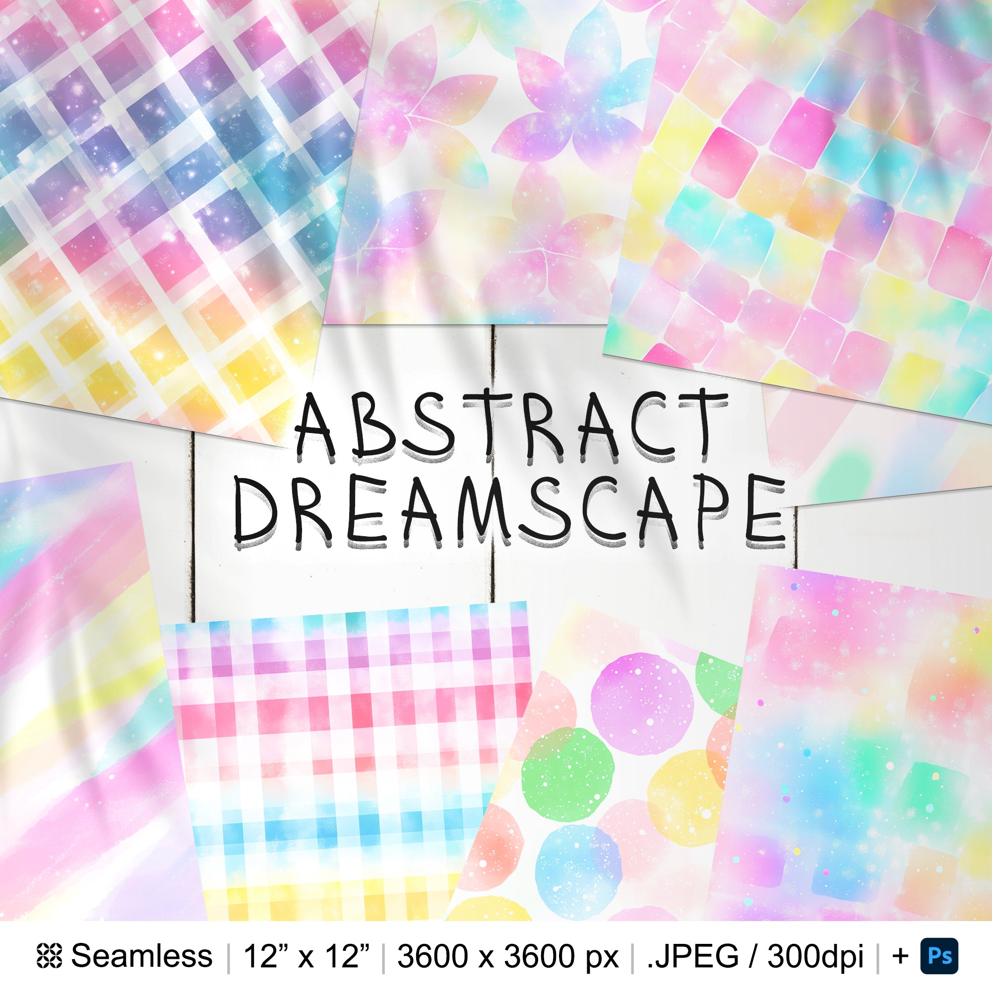 25 Abstract Dreamscape Seamless Pattern