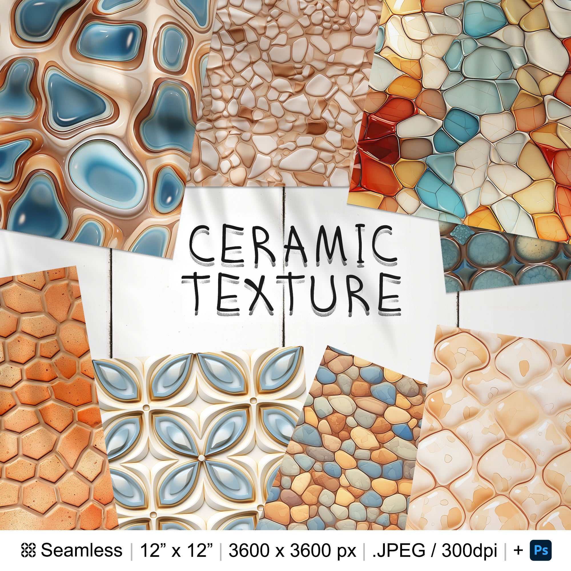 153 Ceramic Seamless Pattern | Digital Seamless Pattern Smooth Ceramic | 3d Ceramic Digital Paper | Photoshop Crackled Ceramic Patterns