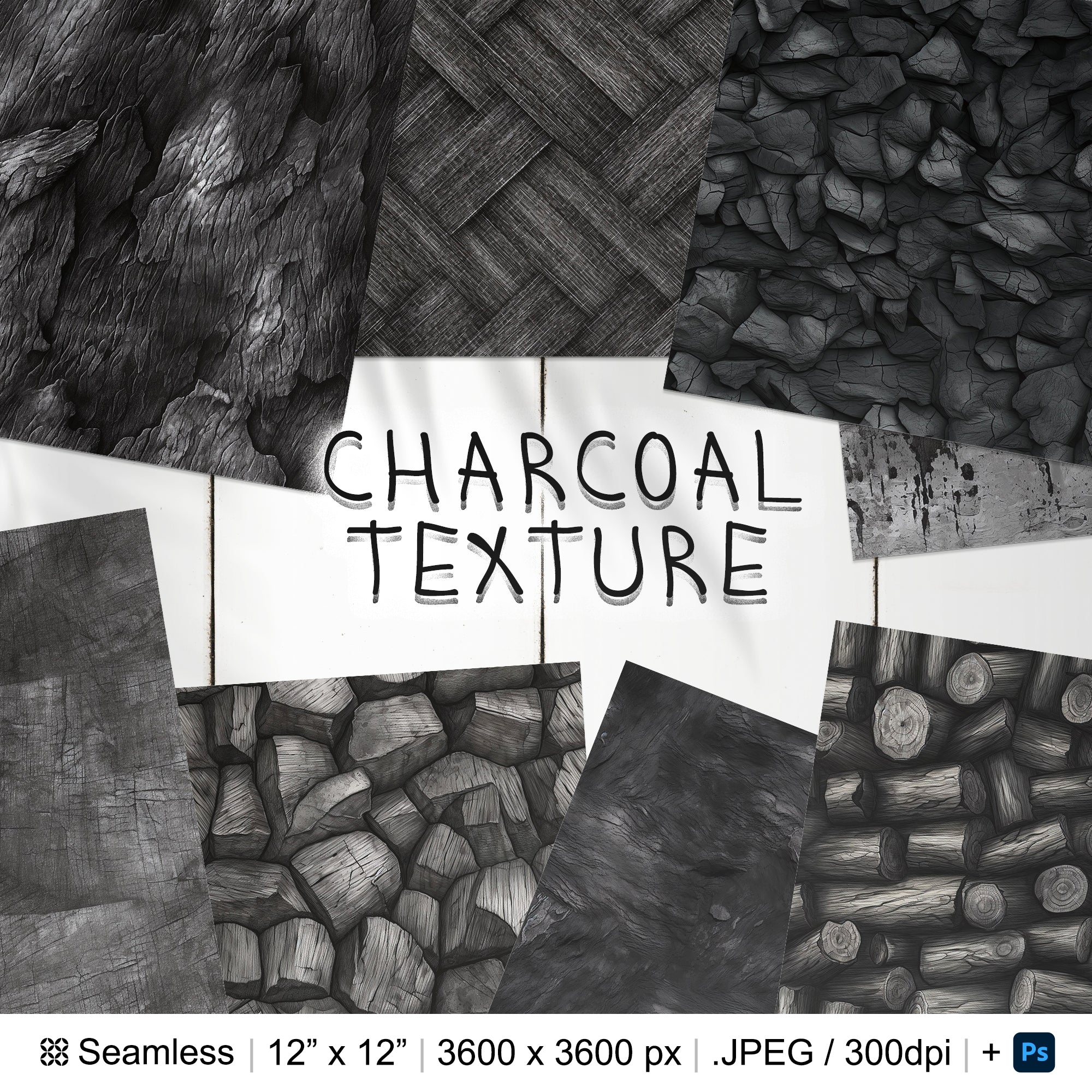 83 Charcoal Seamless Pattern