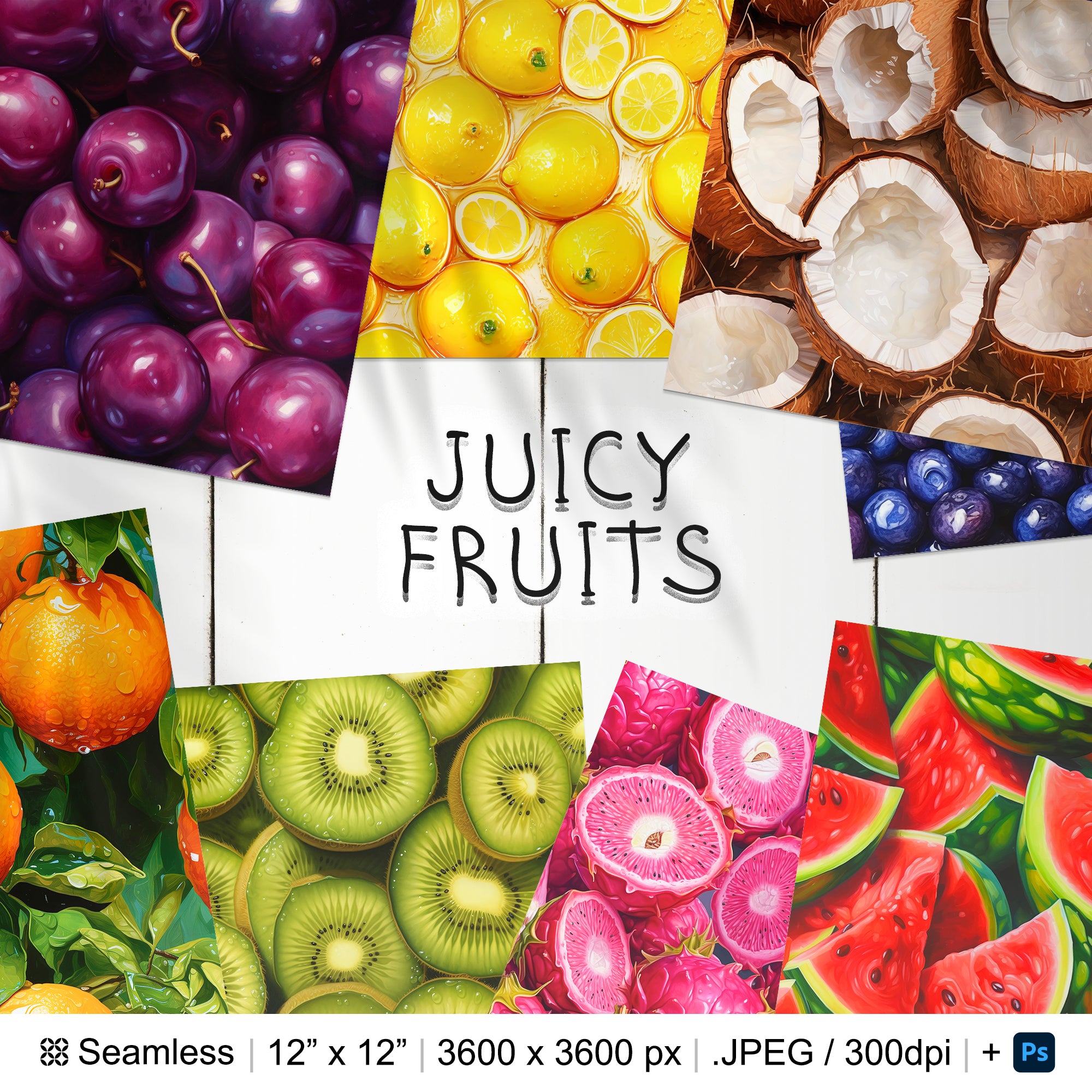 202 Fruits Seamless Pattern
