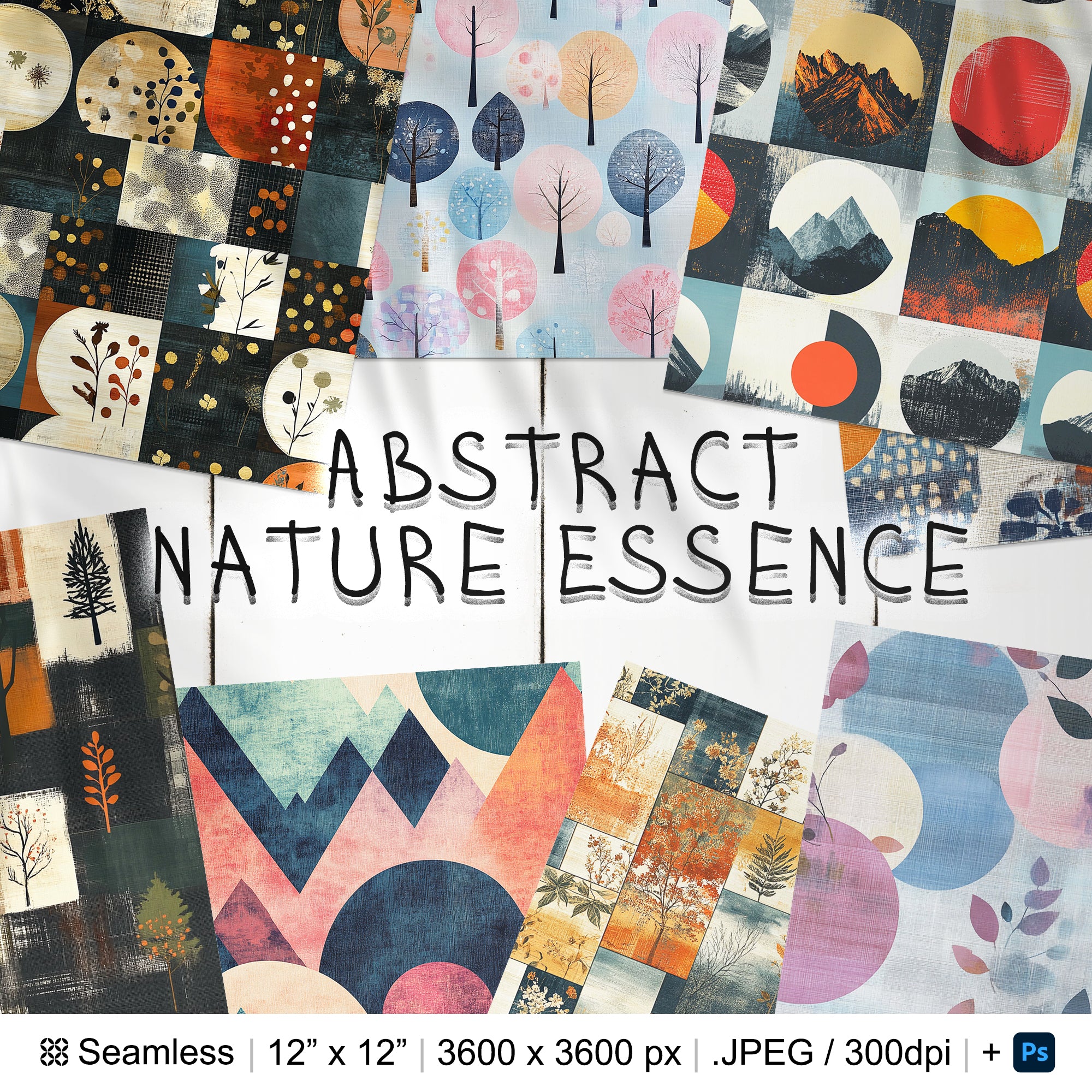 32 Abstract Nature Essence Seamless Pattern