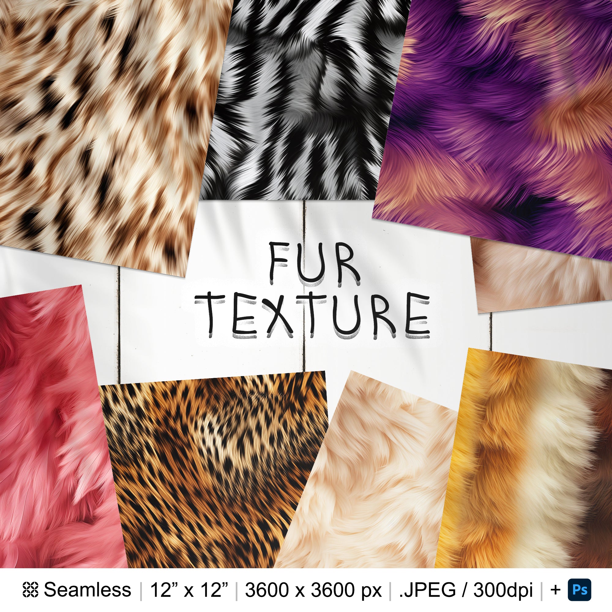 144 Fur Seamless Pattern