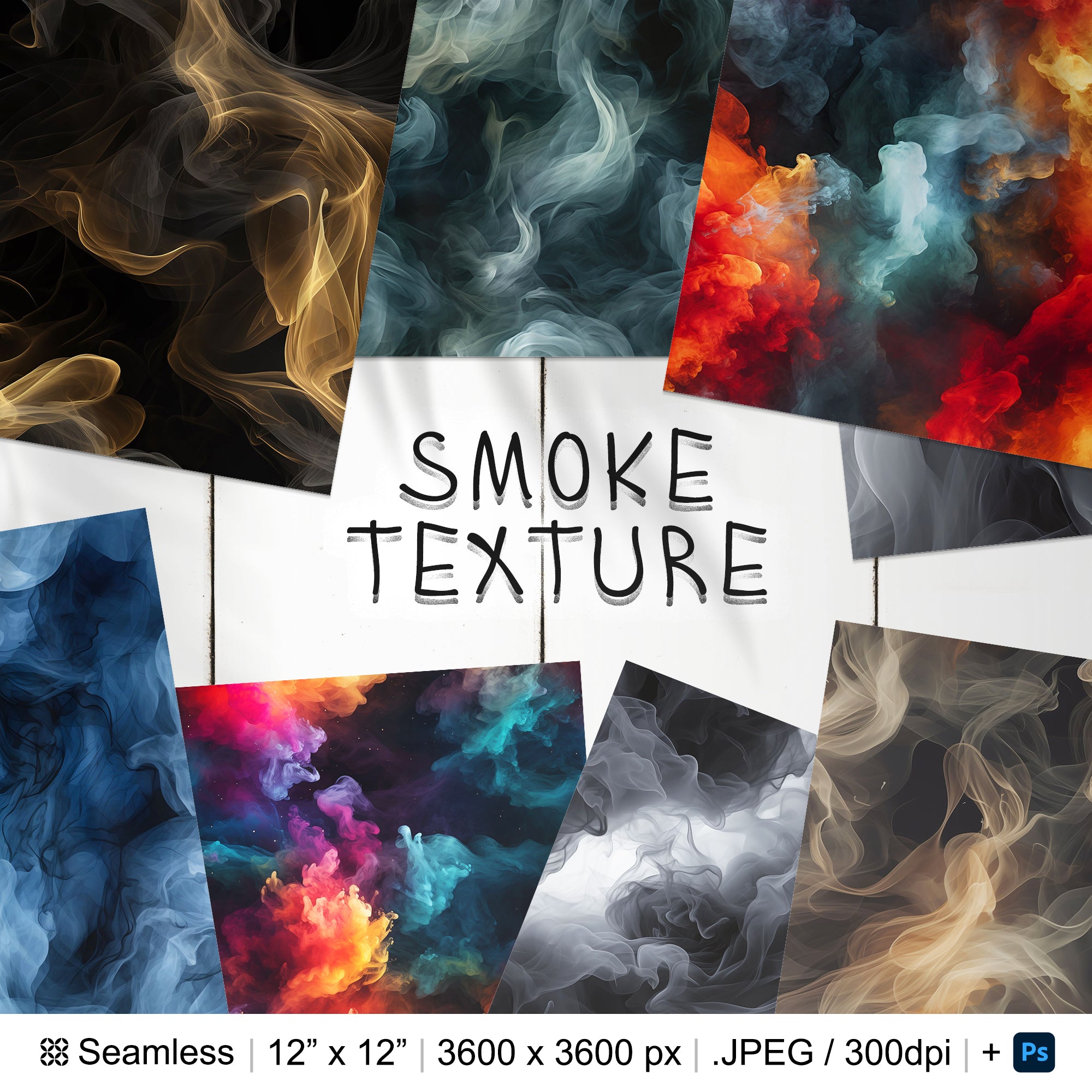 83 Smoke Seamless Pattern Bakground